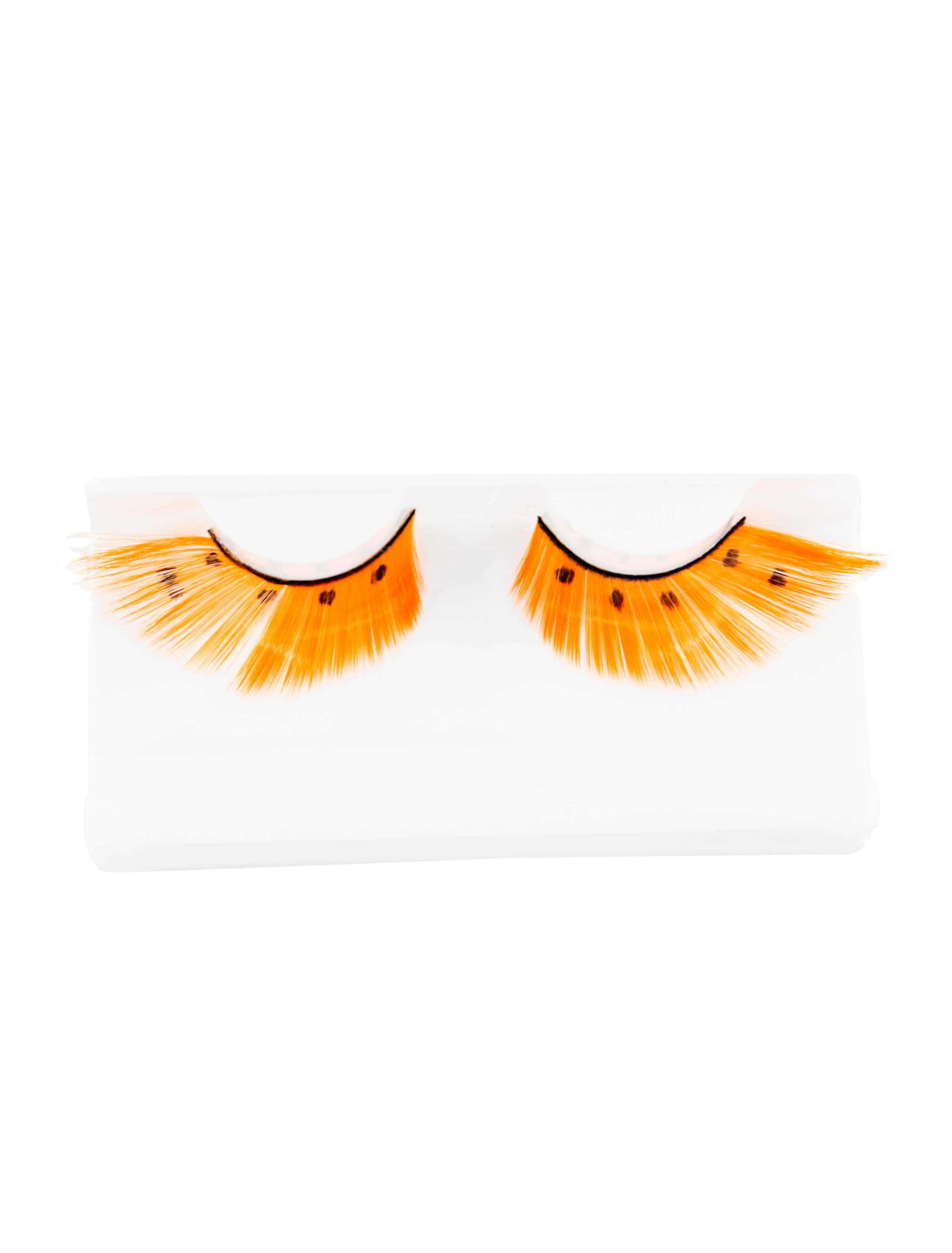 Wimpern mit Punkten neonorange