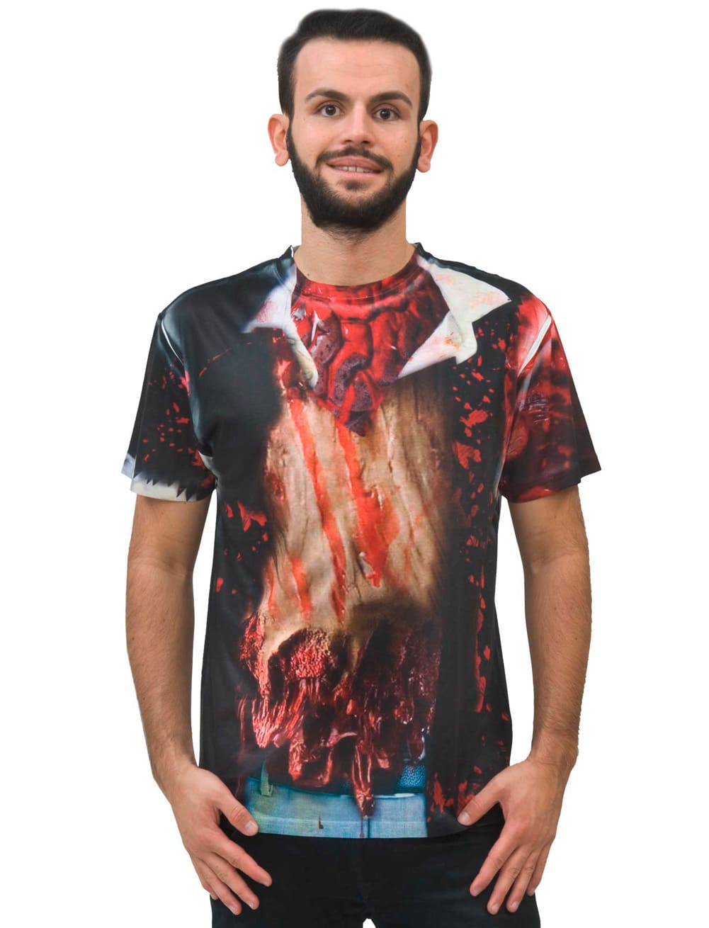 T-Shirt Zombie Herren schwarz XL