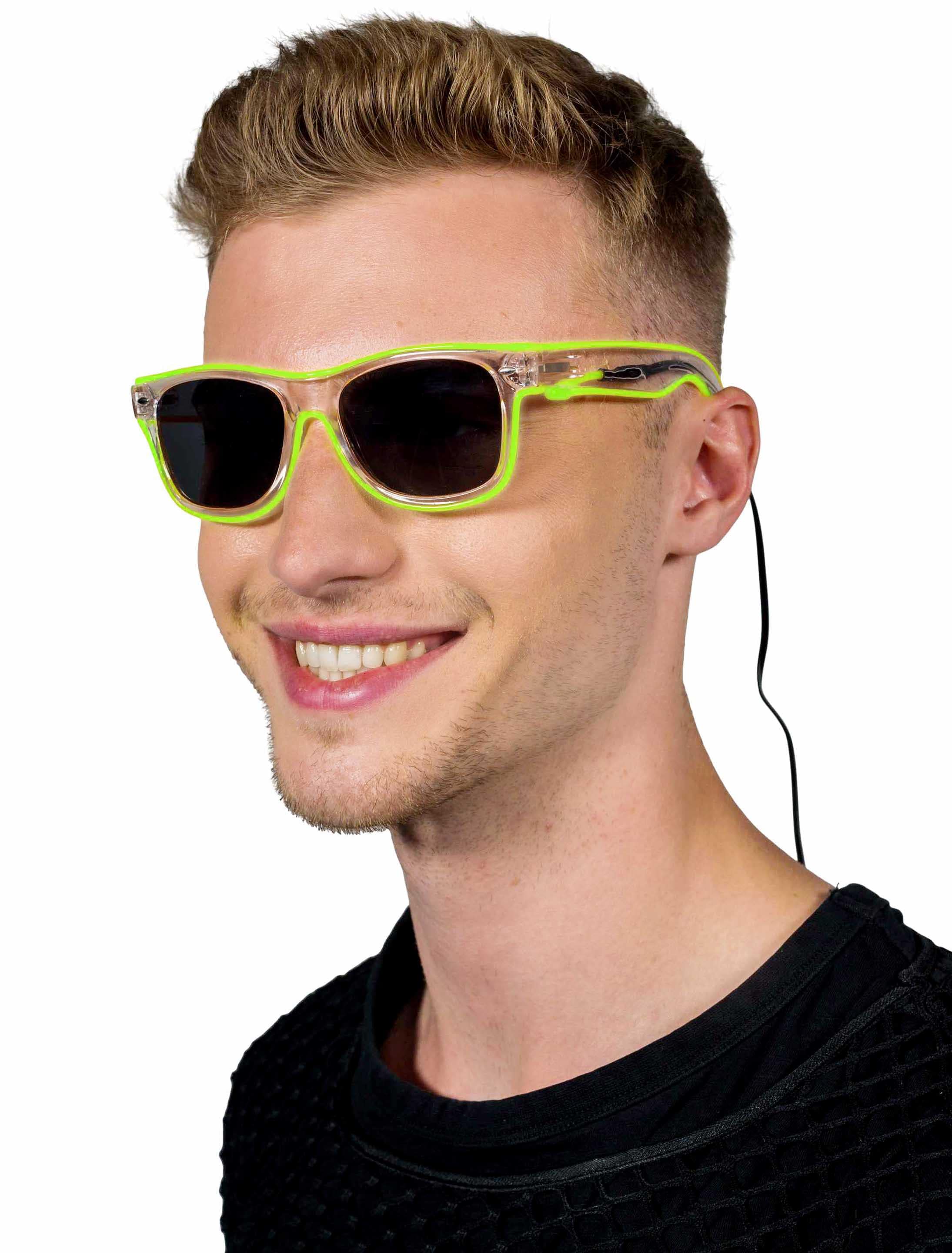 LED Brille neongrün