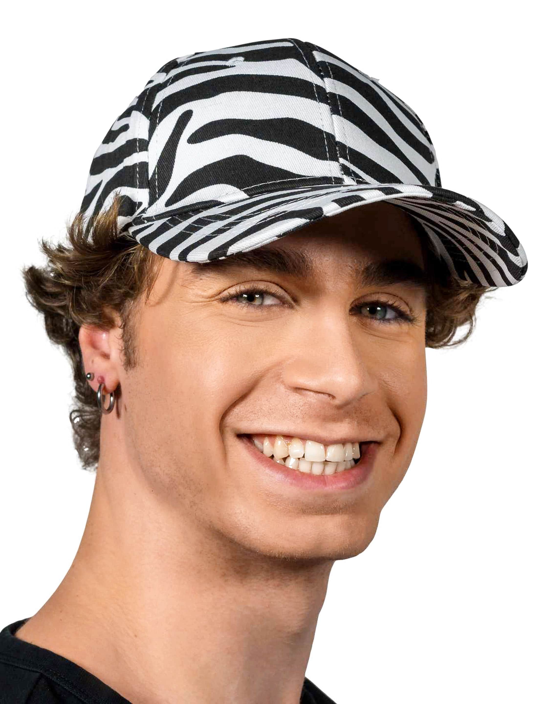 Baseball Cap Zebra schwarz/weiß