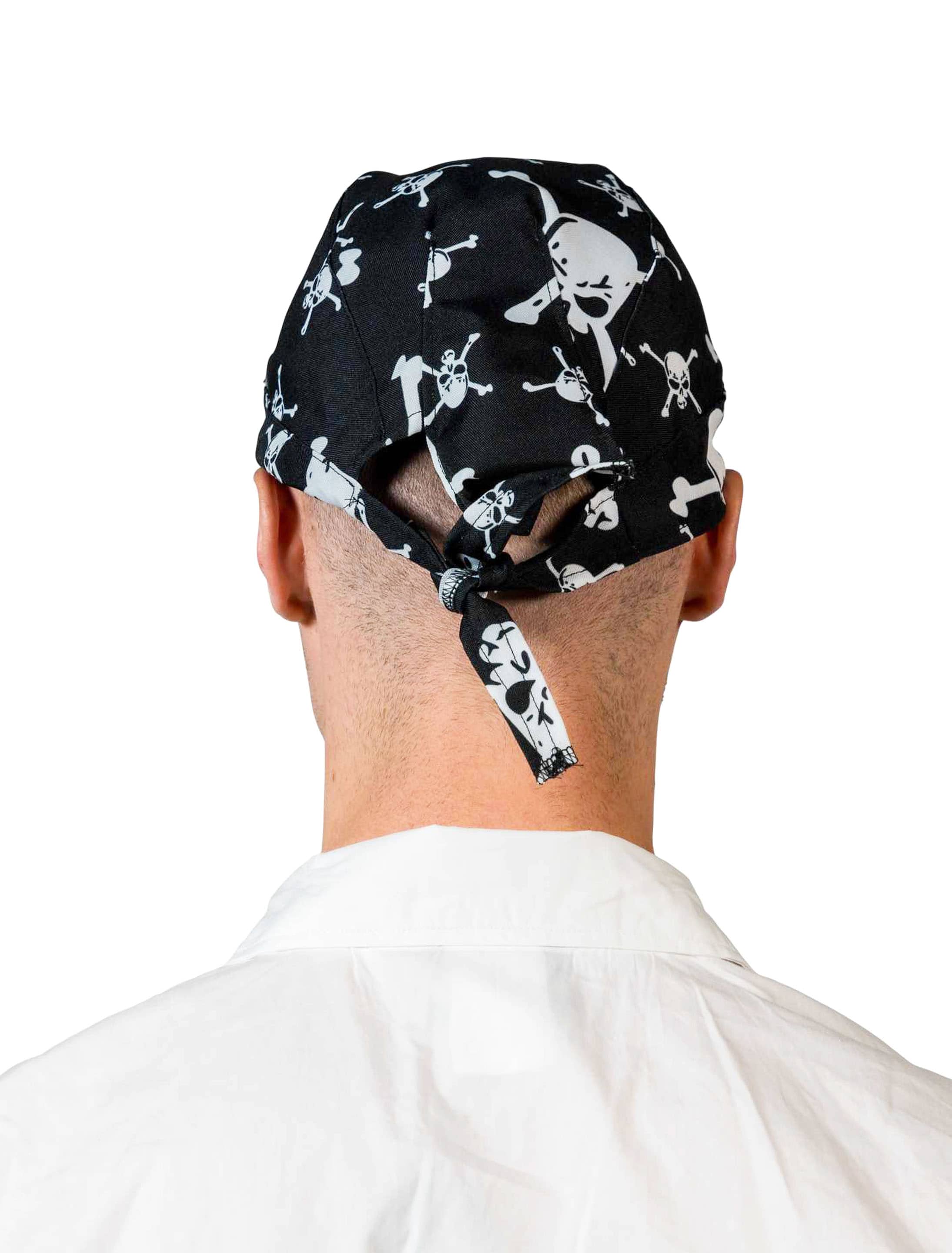 Bandana Totenkopf schwarz/weiß