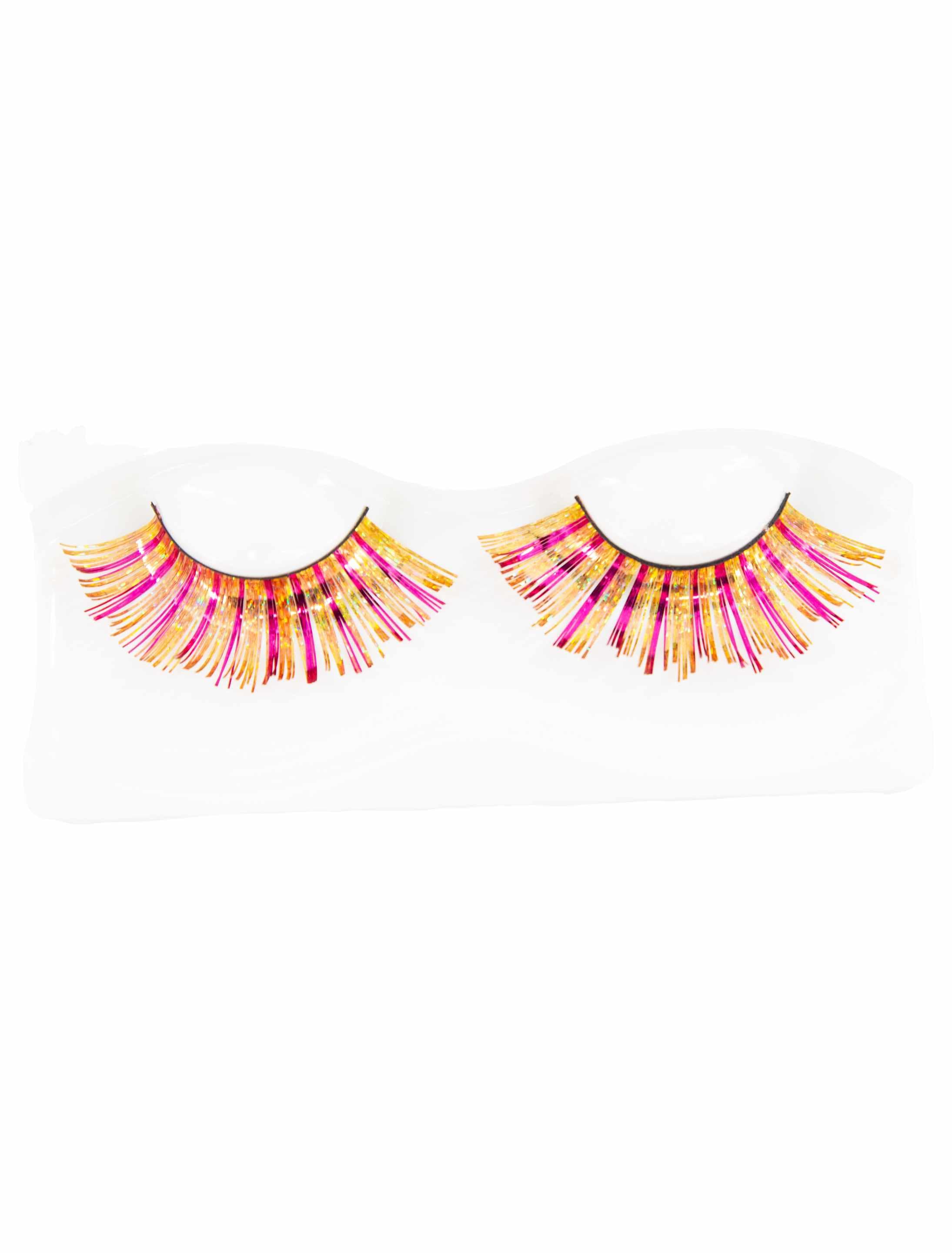 Wimpern Lametta gold/pink