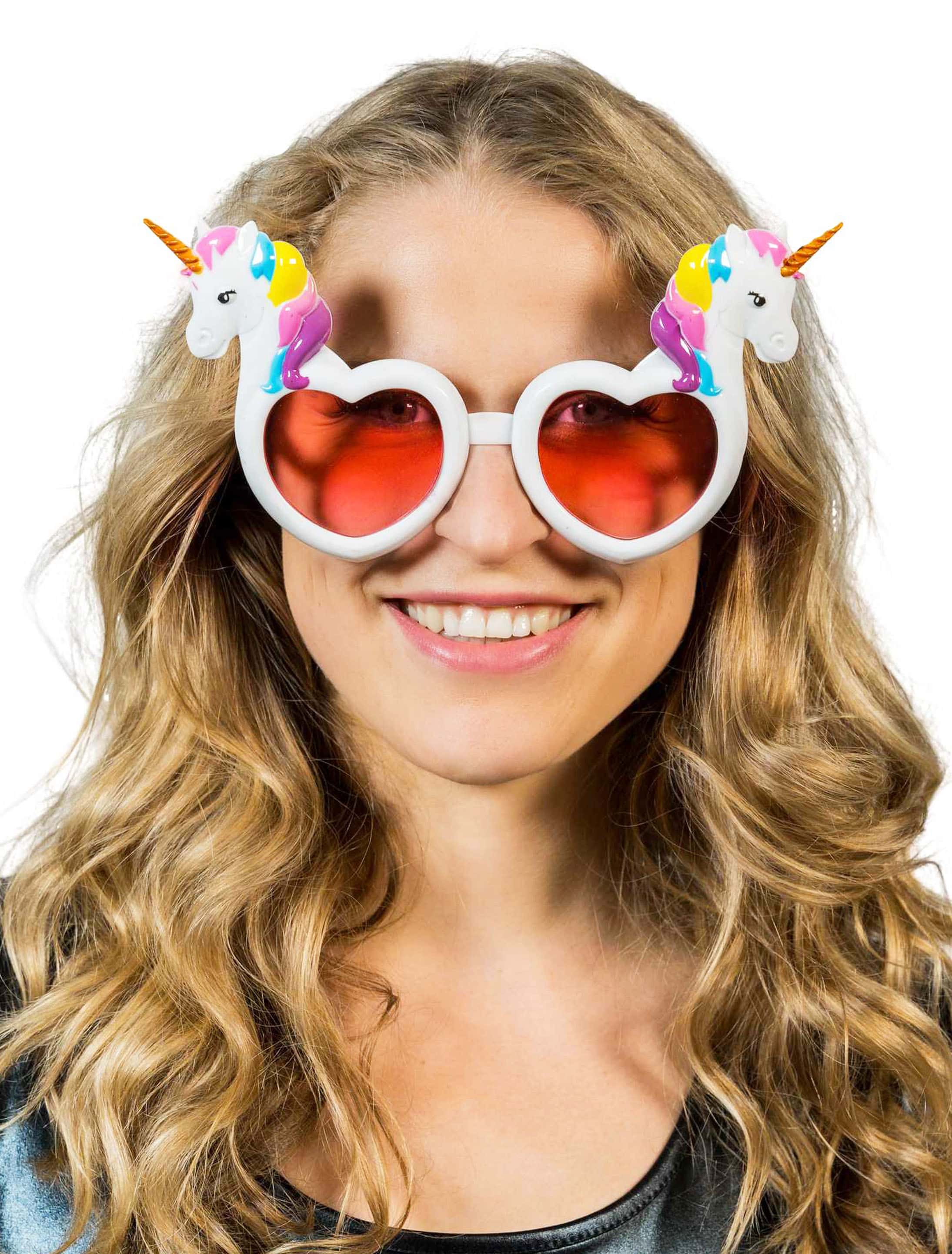 Brille Einhorn rosa/weiß