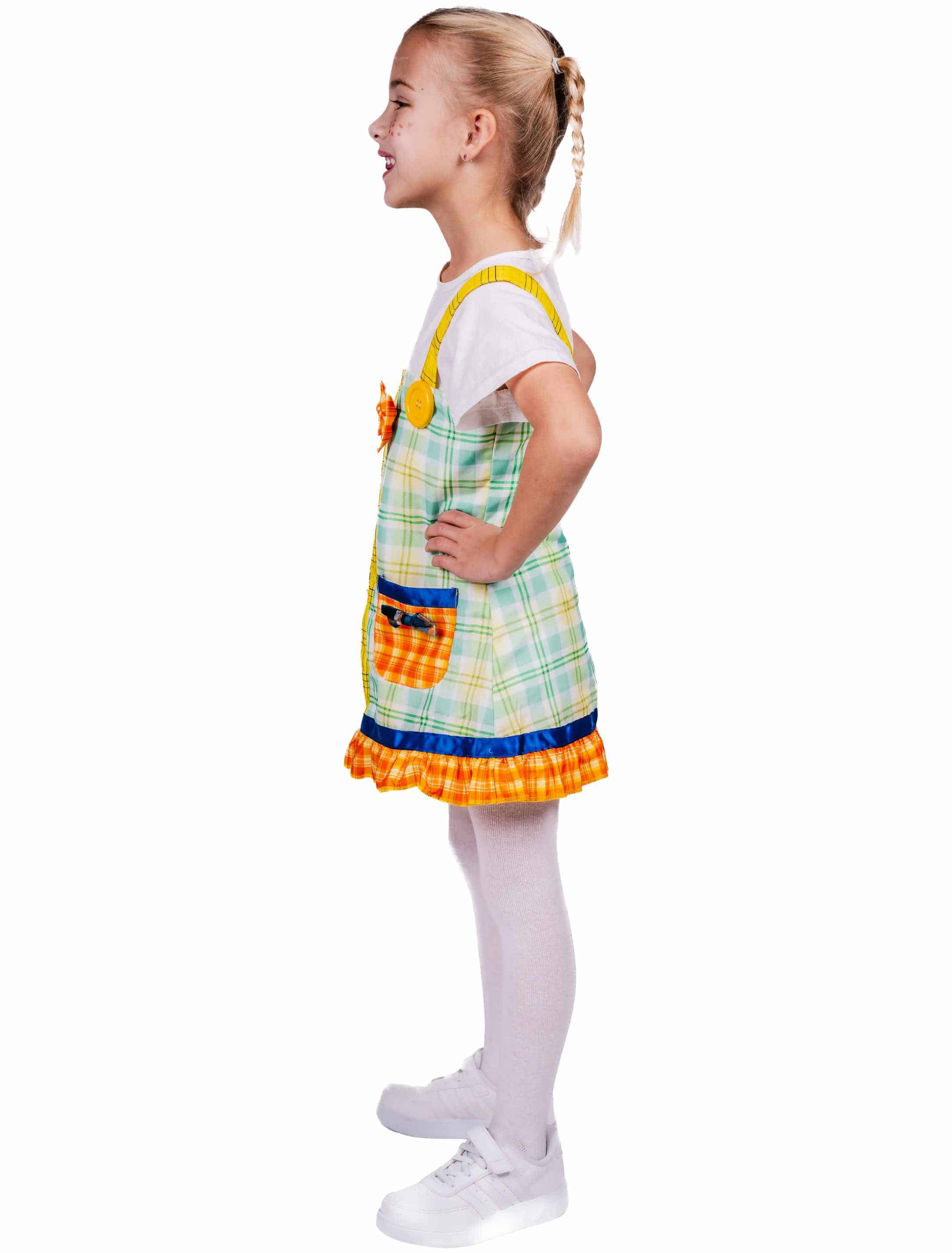 Kleid Frechdachs Kinder gelb/grün 104/116