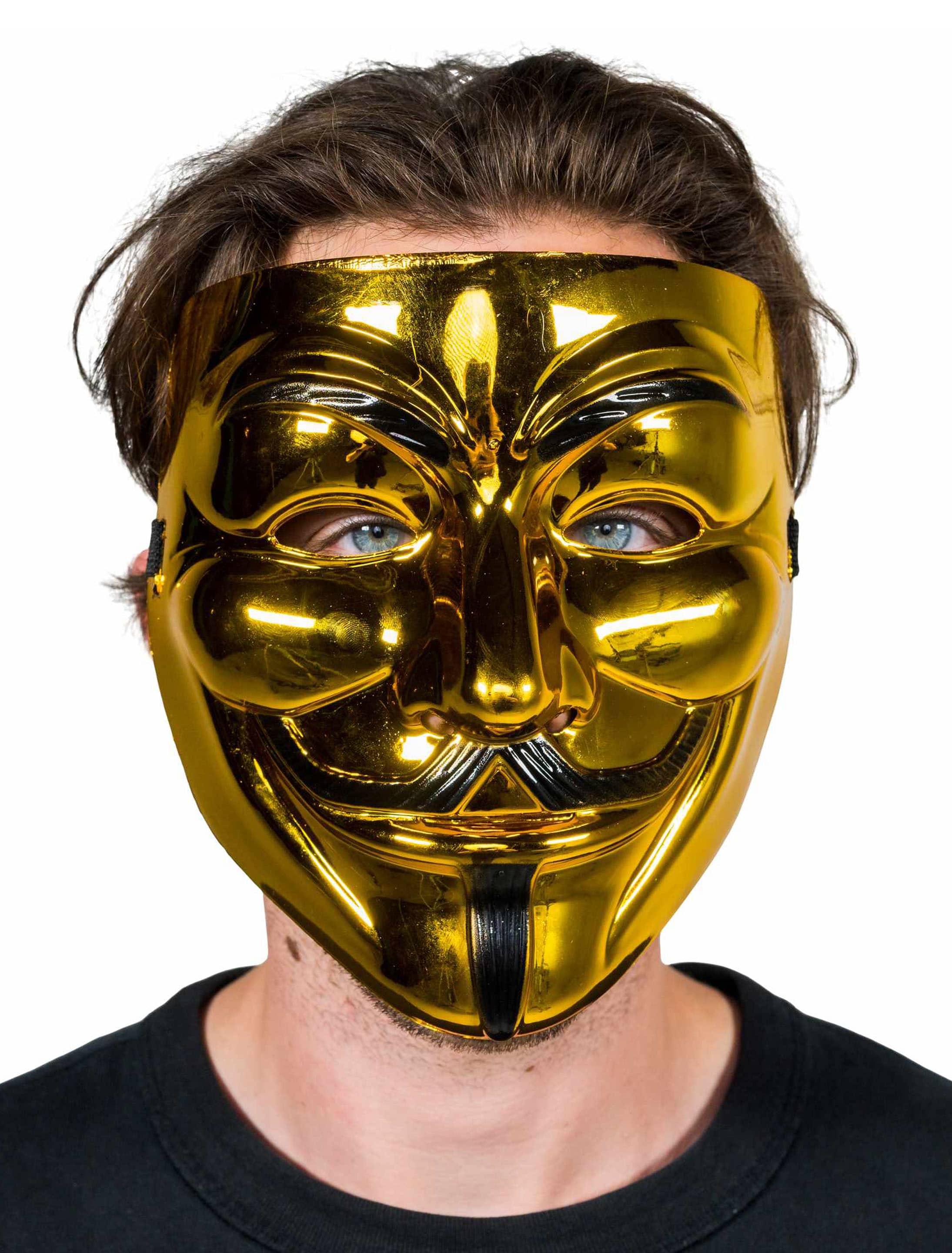 Maske Anonym gold