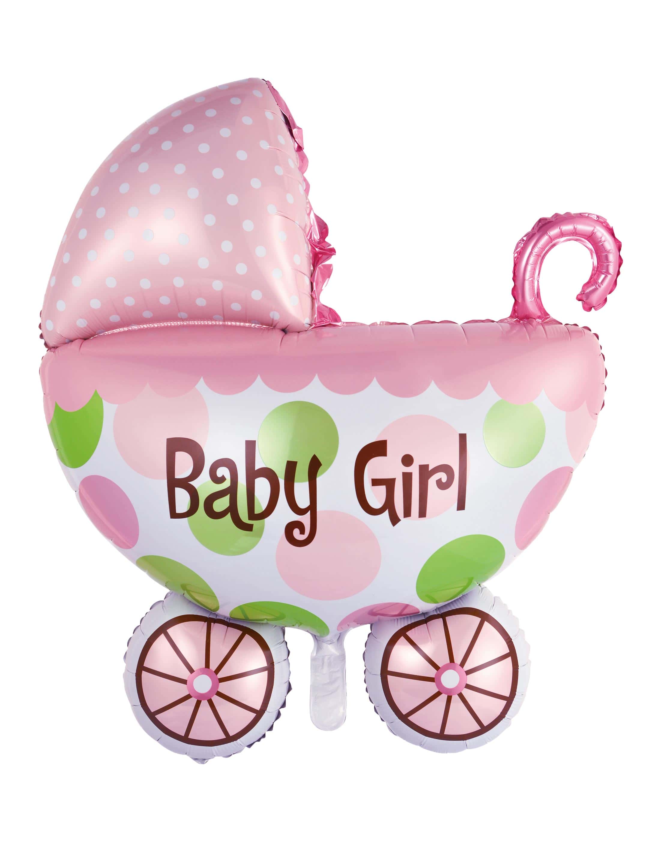 Folienballon Kinderwagen pink L