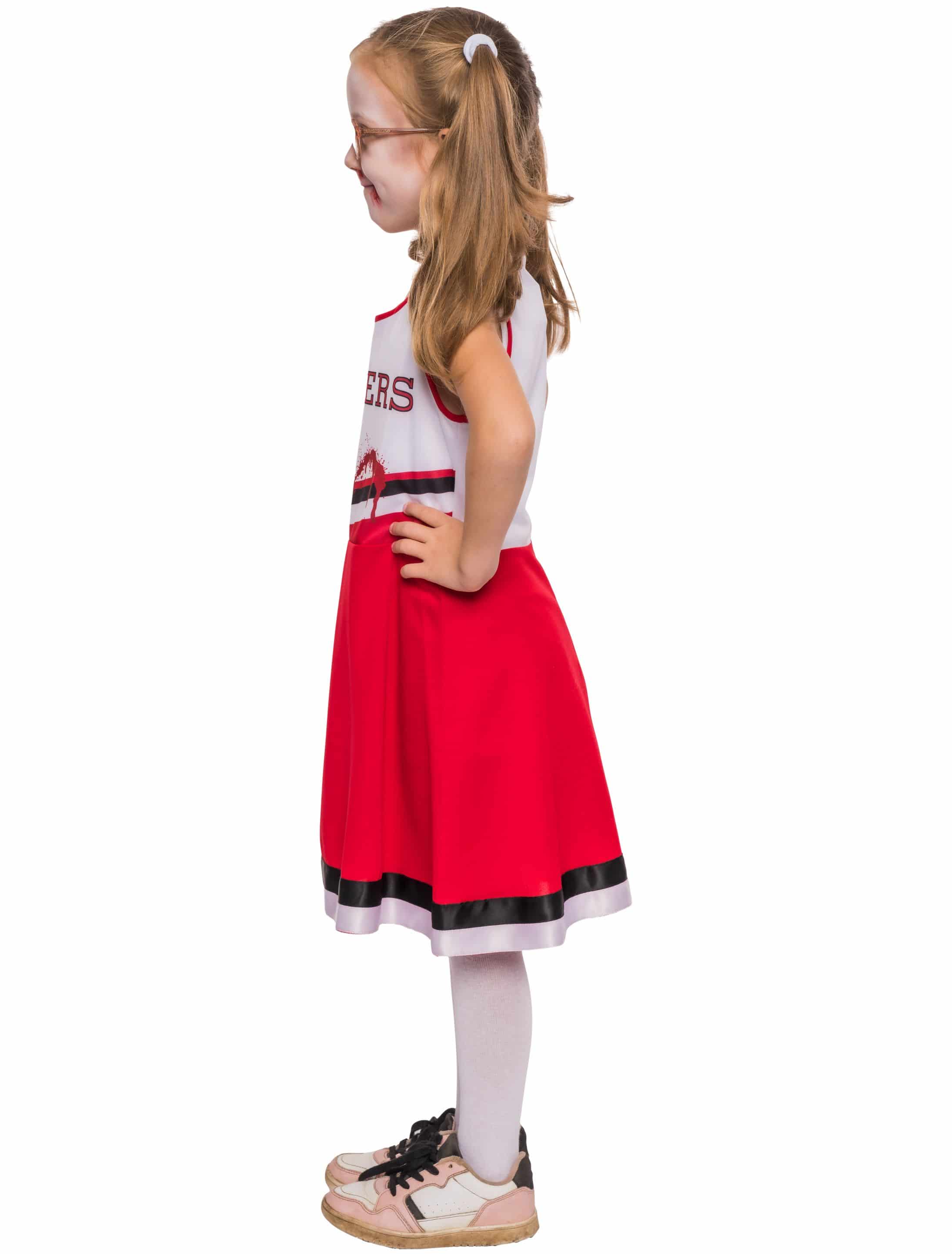 Kleid Cheerleader blutig rot/weiß 116-128