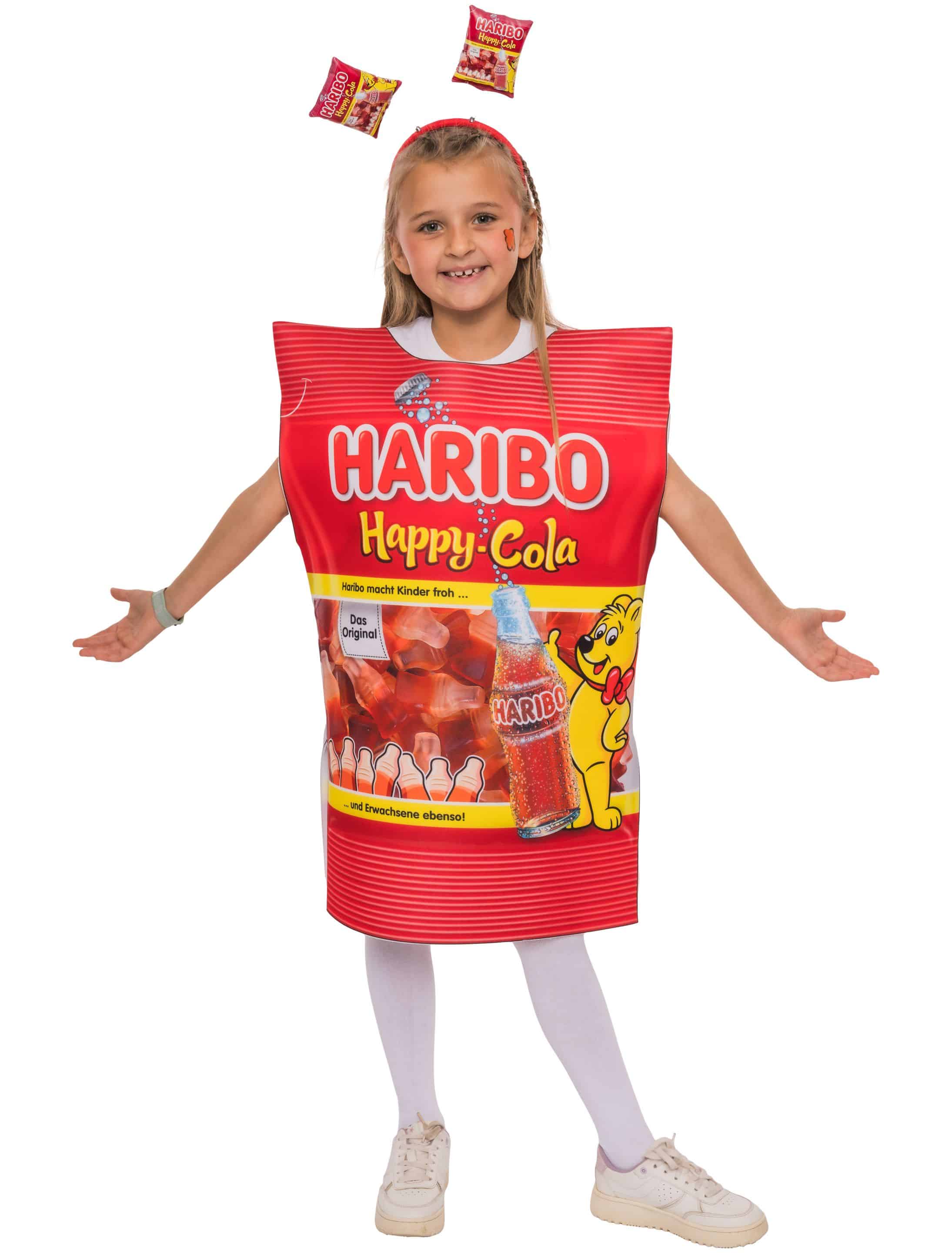 Kostüm HARIBO Happy-Cola Kinder Kinder bunt one size