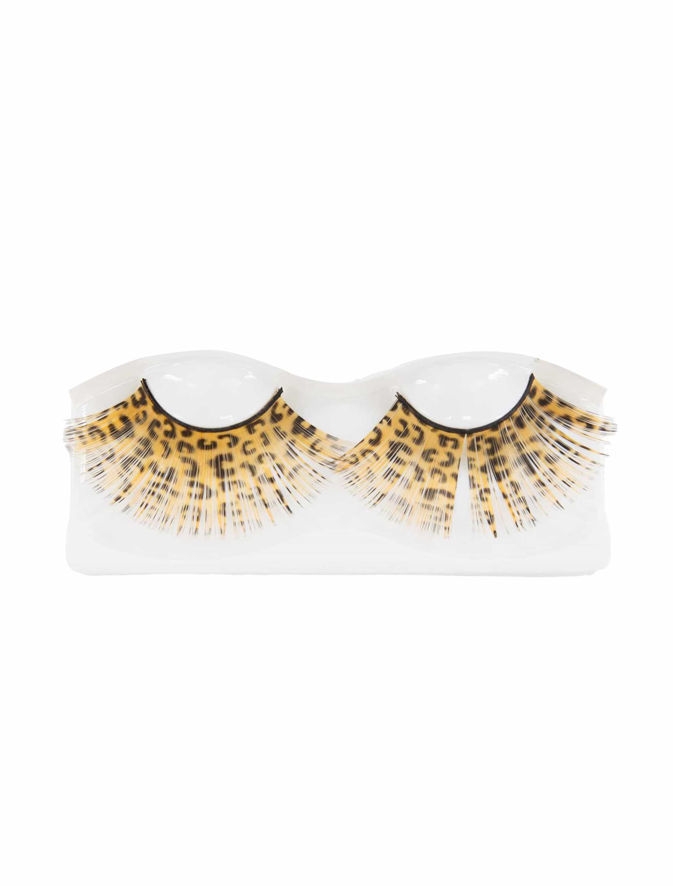 Wimpern Leopard beige/braun