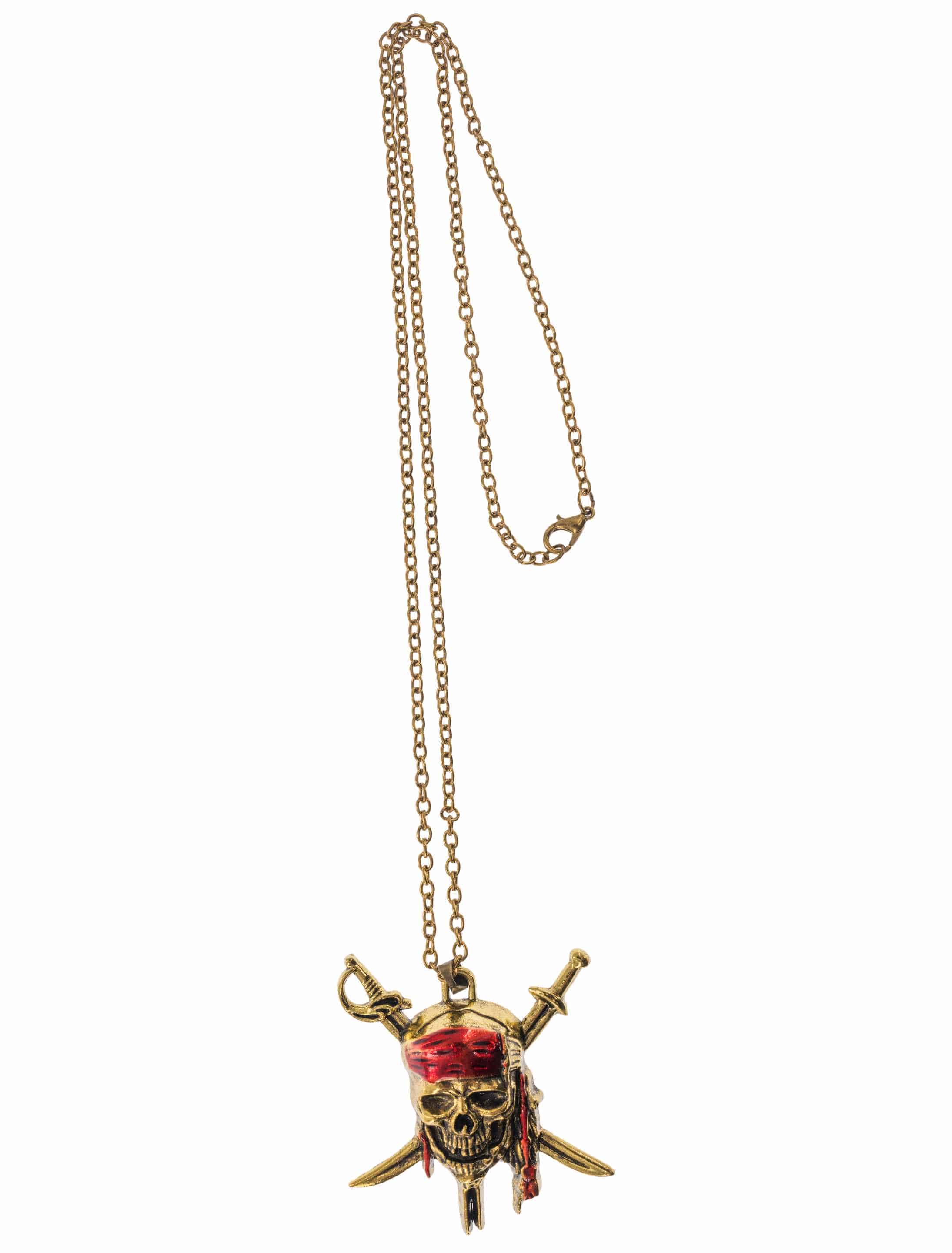 Halskette Pirat rot/gold