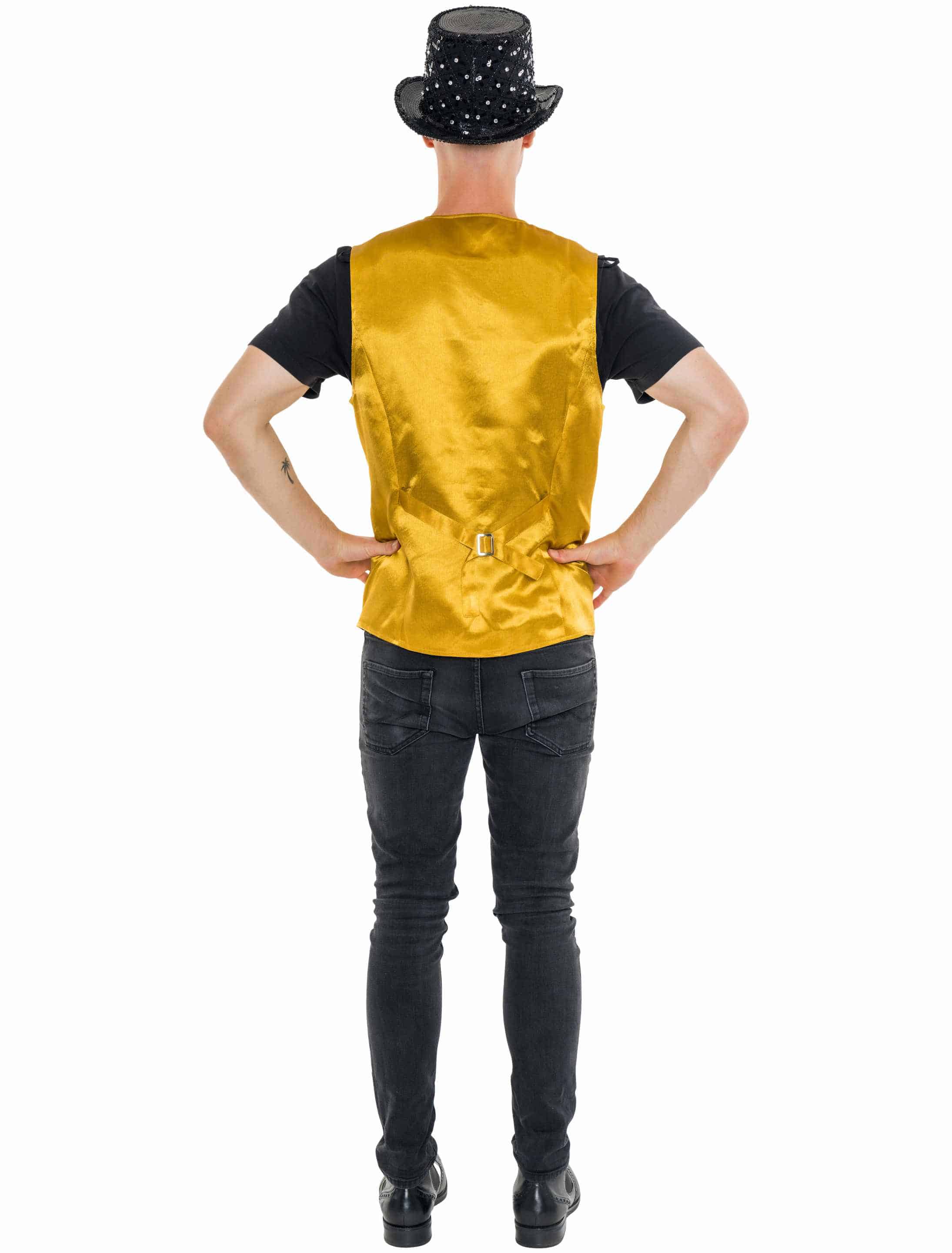 Weste Pailletten de luxe Herren gold S/M