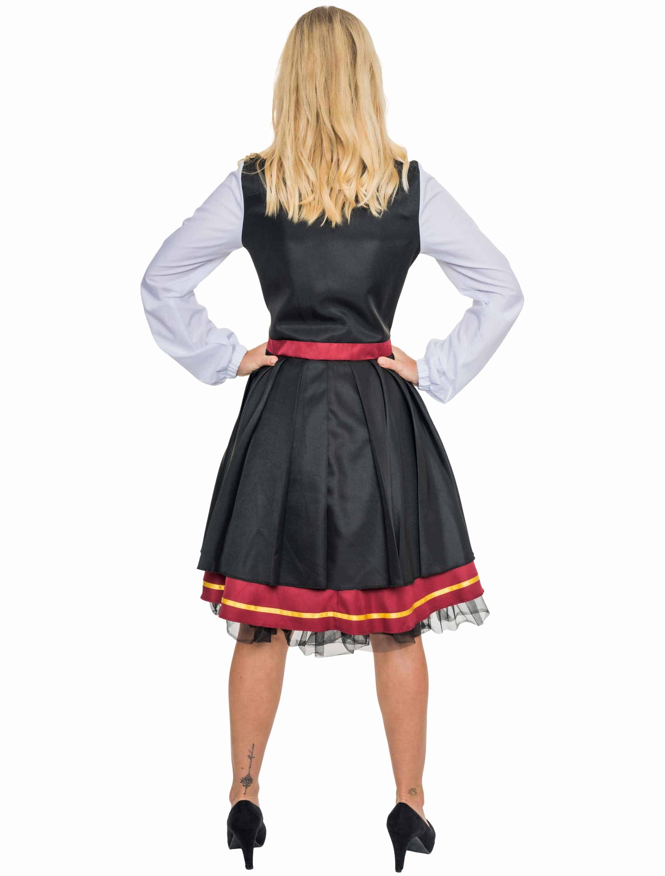 Kleid Zauberschülerin Damen schwarz/rot S