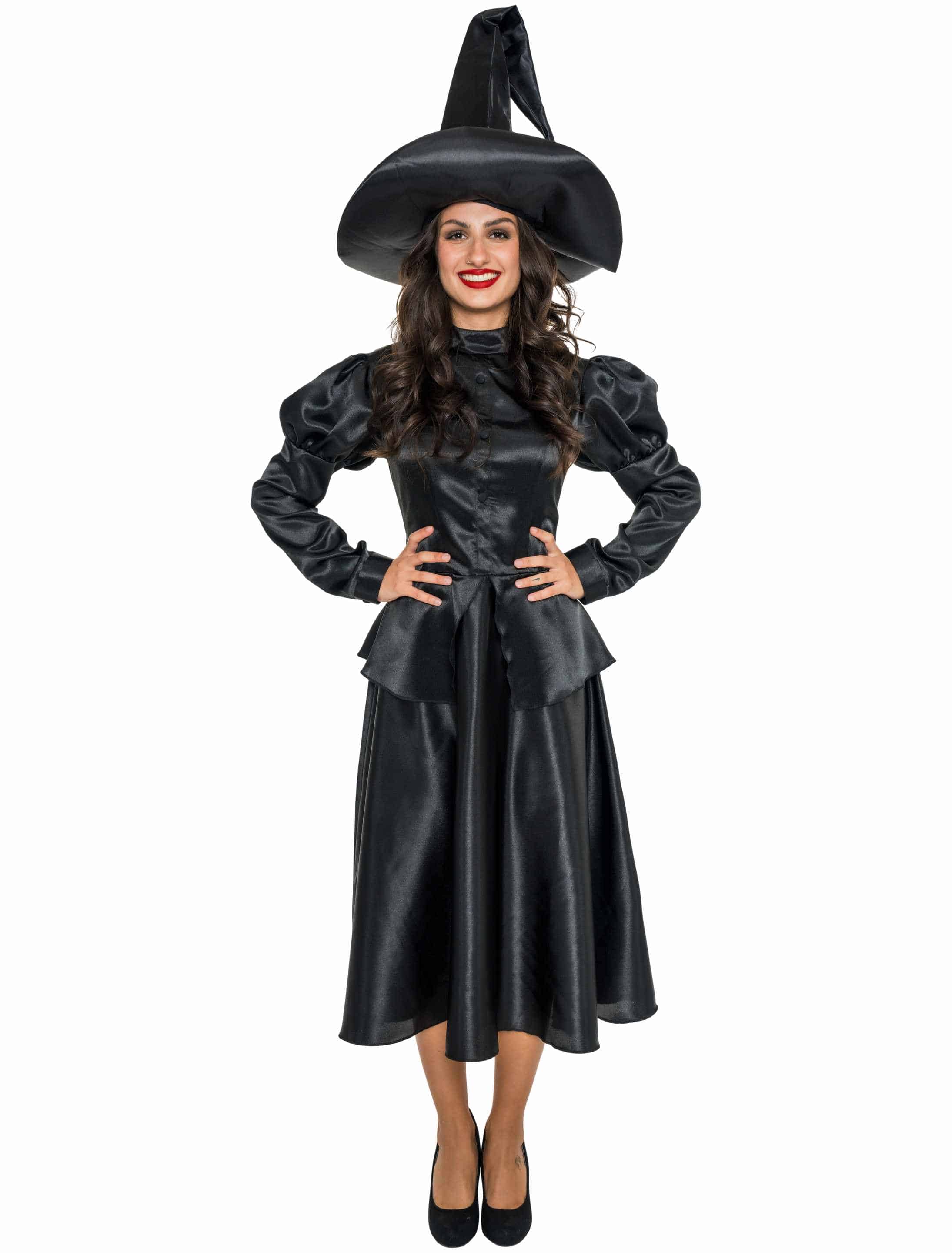 Kleid Hexe Damen schwarz L