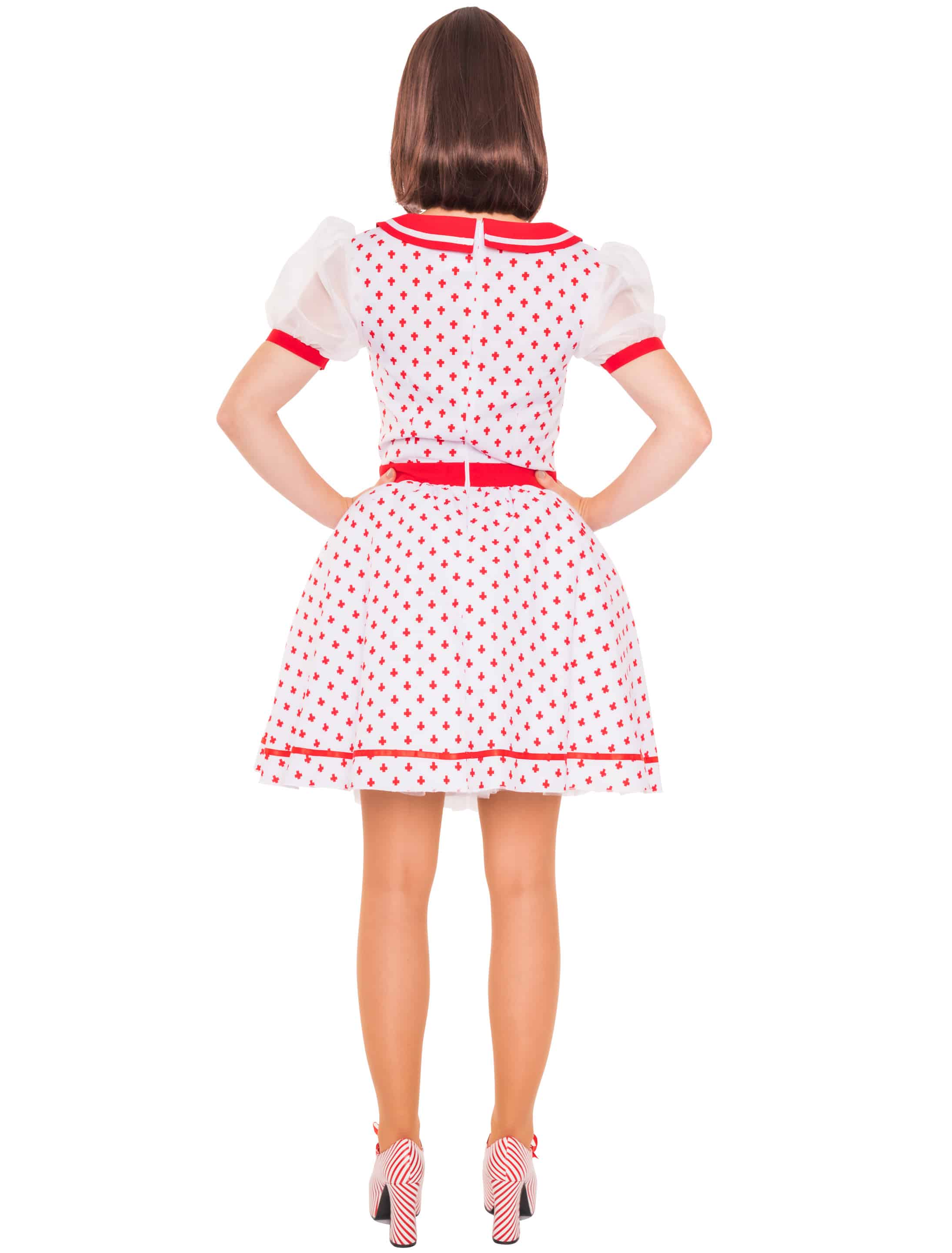 Kleid Krankenschwester mit Kreuz rot/weiß XL