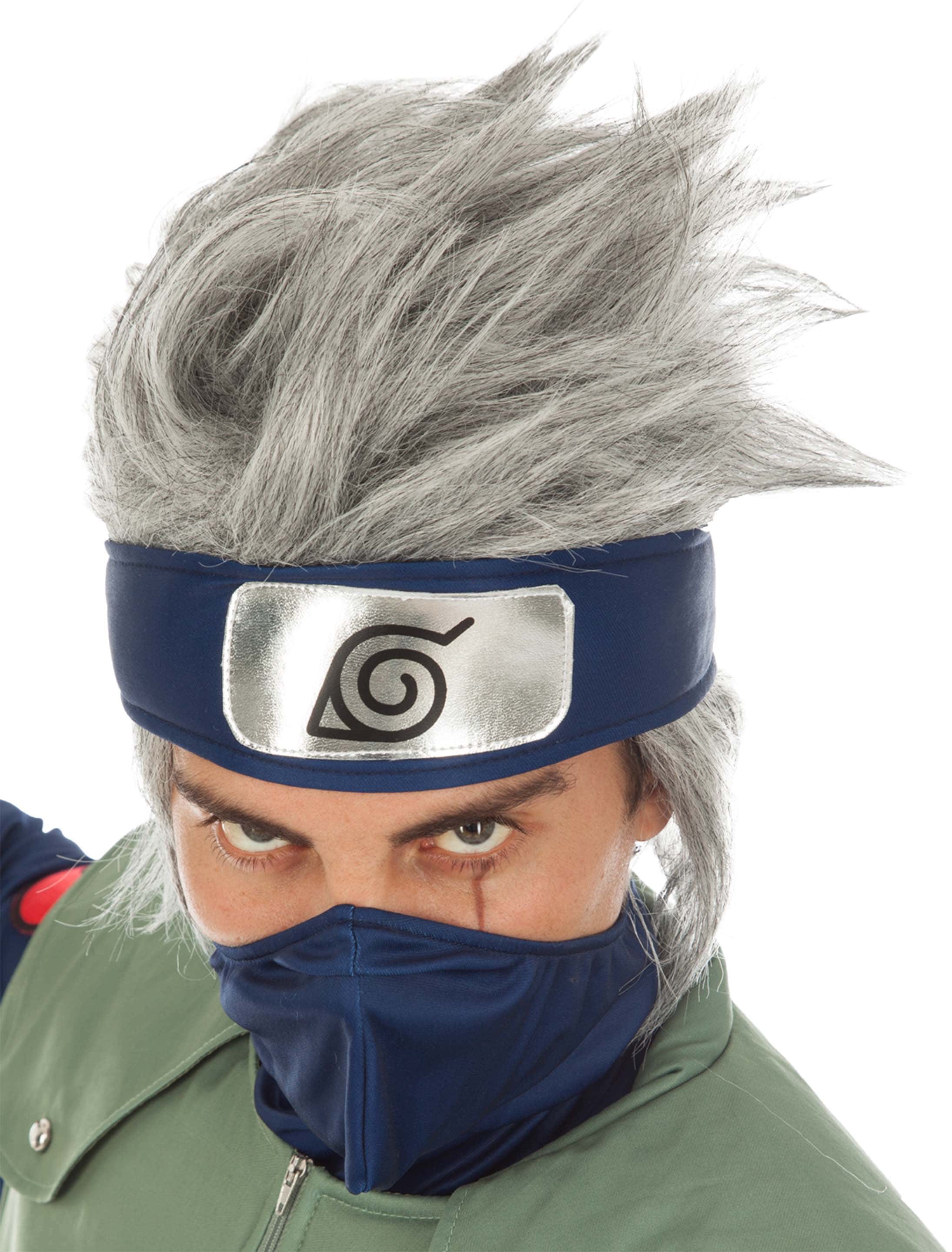 Perücke Kakashi Herren grau