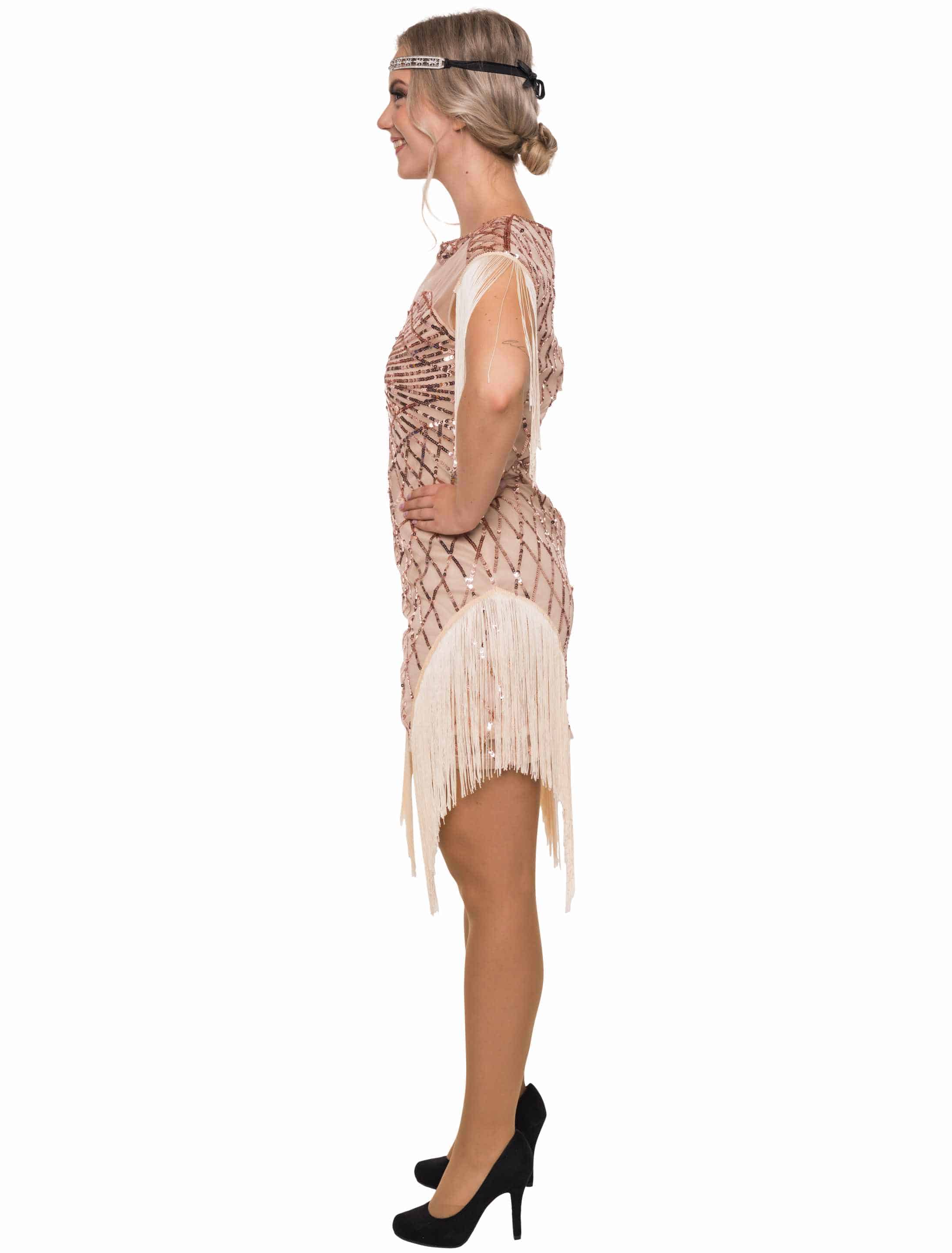 Kleid Gatsby Damen champagner S