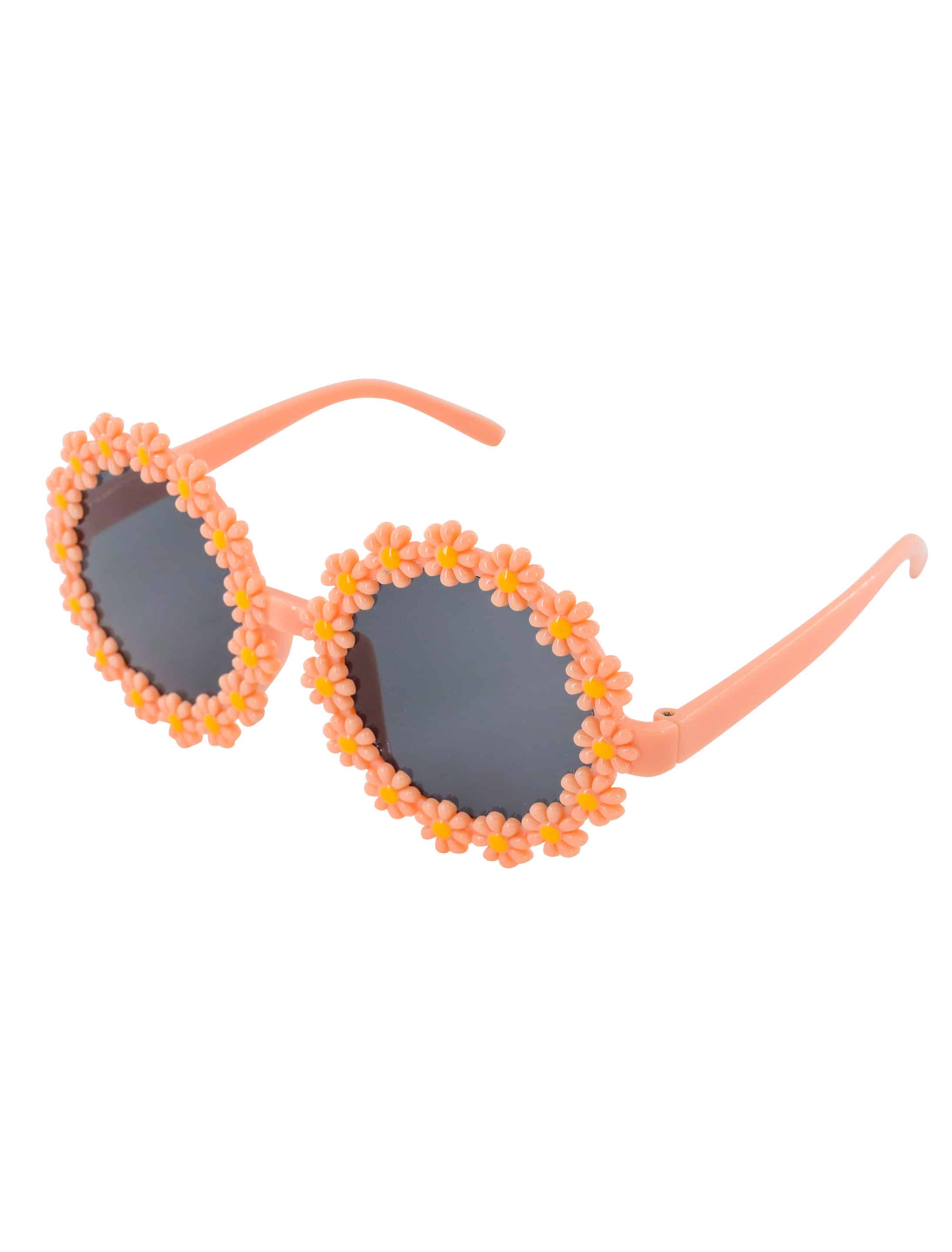 Brille Hippie Blümchen orange