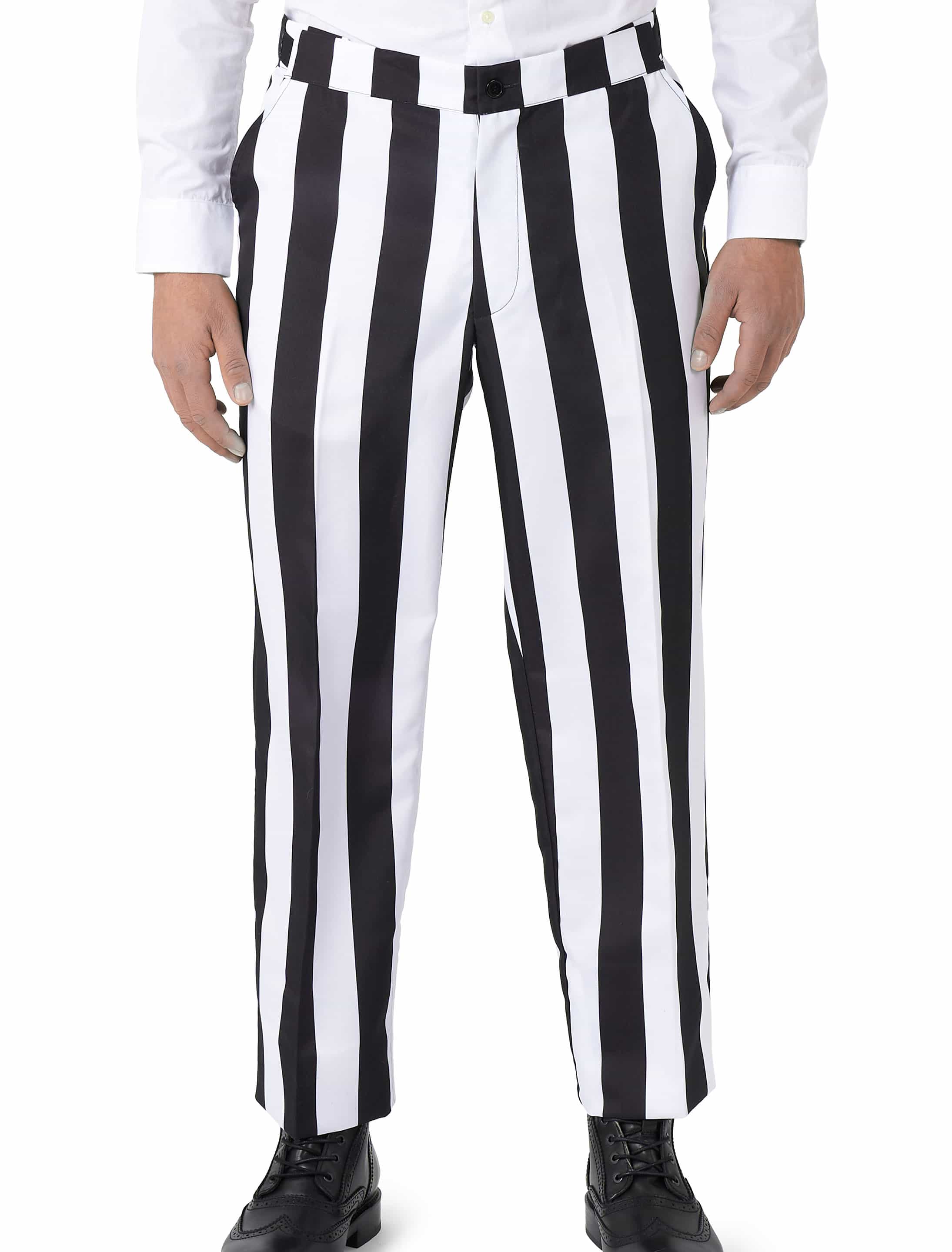 Opposuits Anzug Beetlejuice 3tlg. Herren schwarz/weiß XL