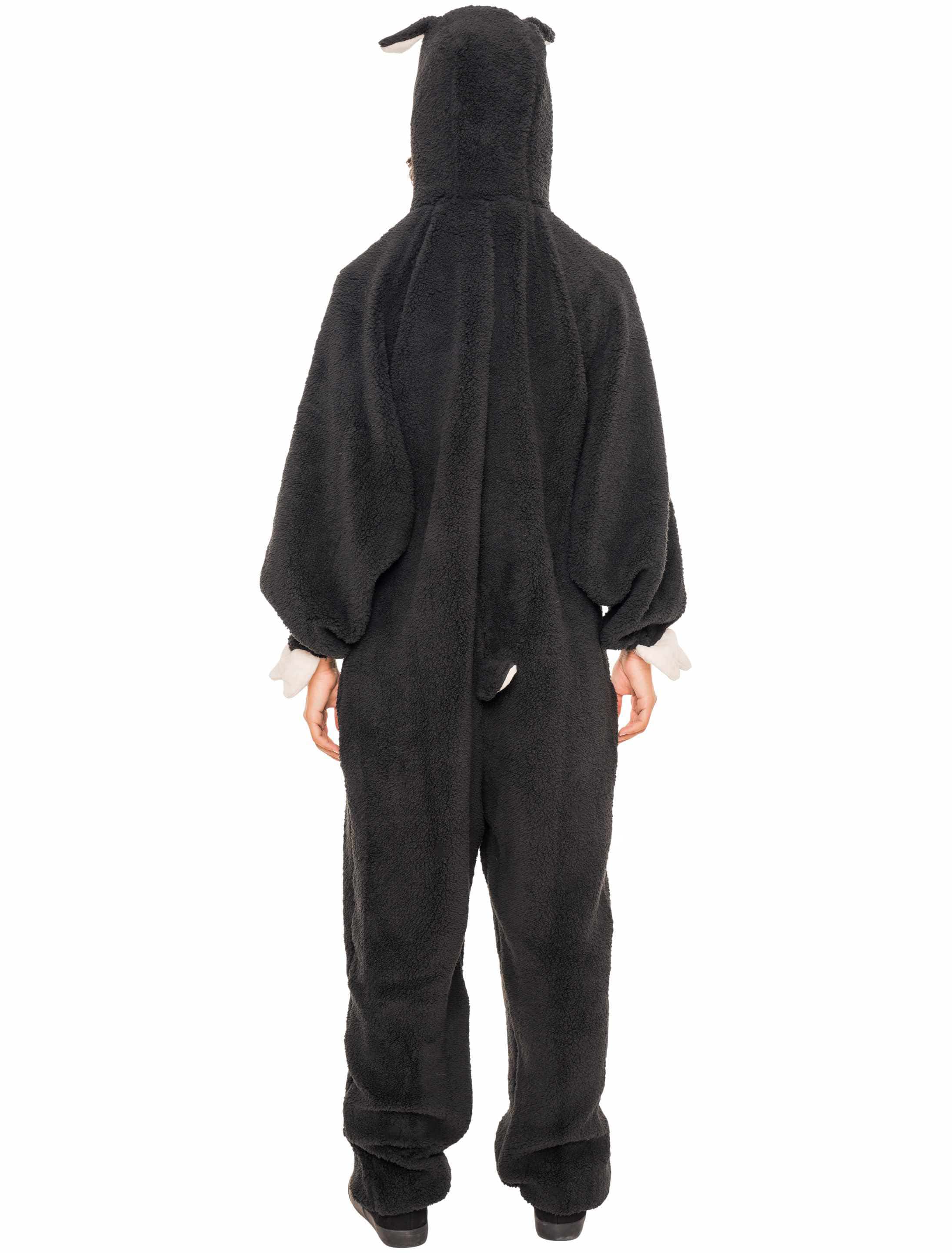 Overall Plüsch Schaf Damen schwarz 40/42