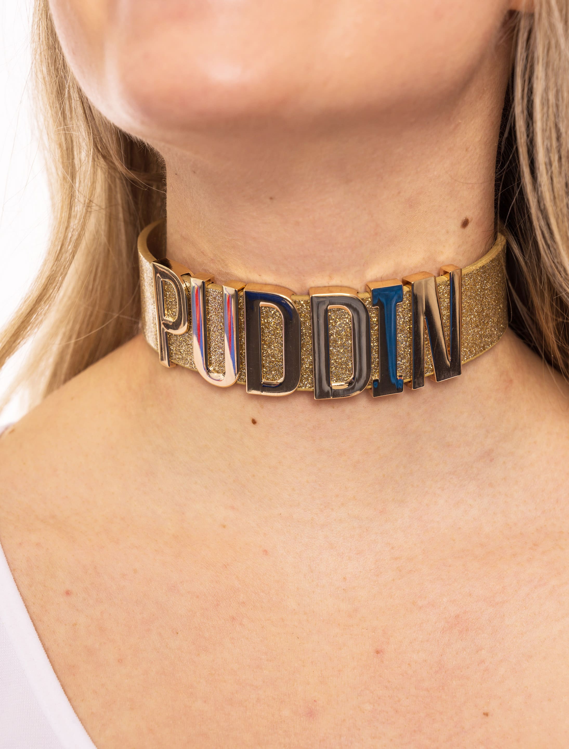 Choker Puddin mit Schnalle Damen gold