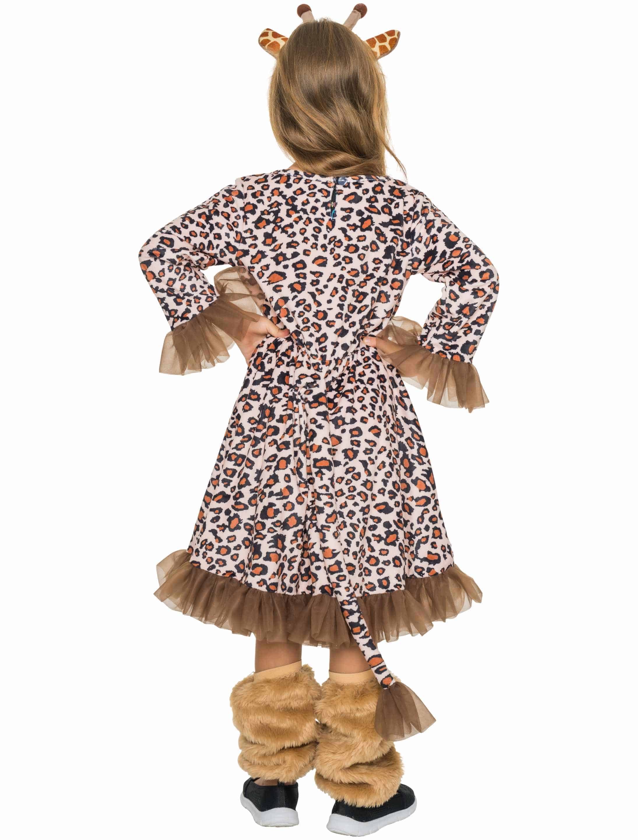 Kleid Leopard Kinder beige/schwarz 98/104