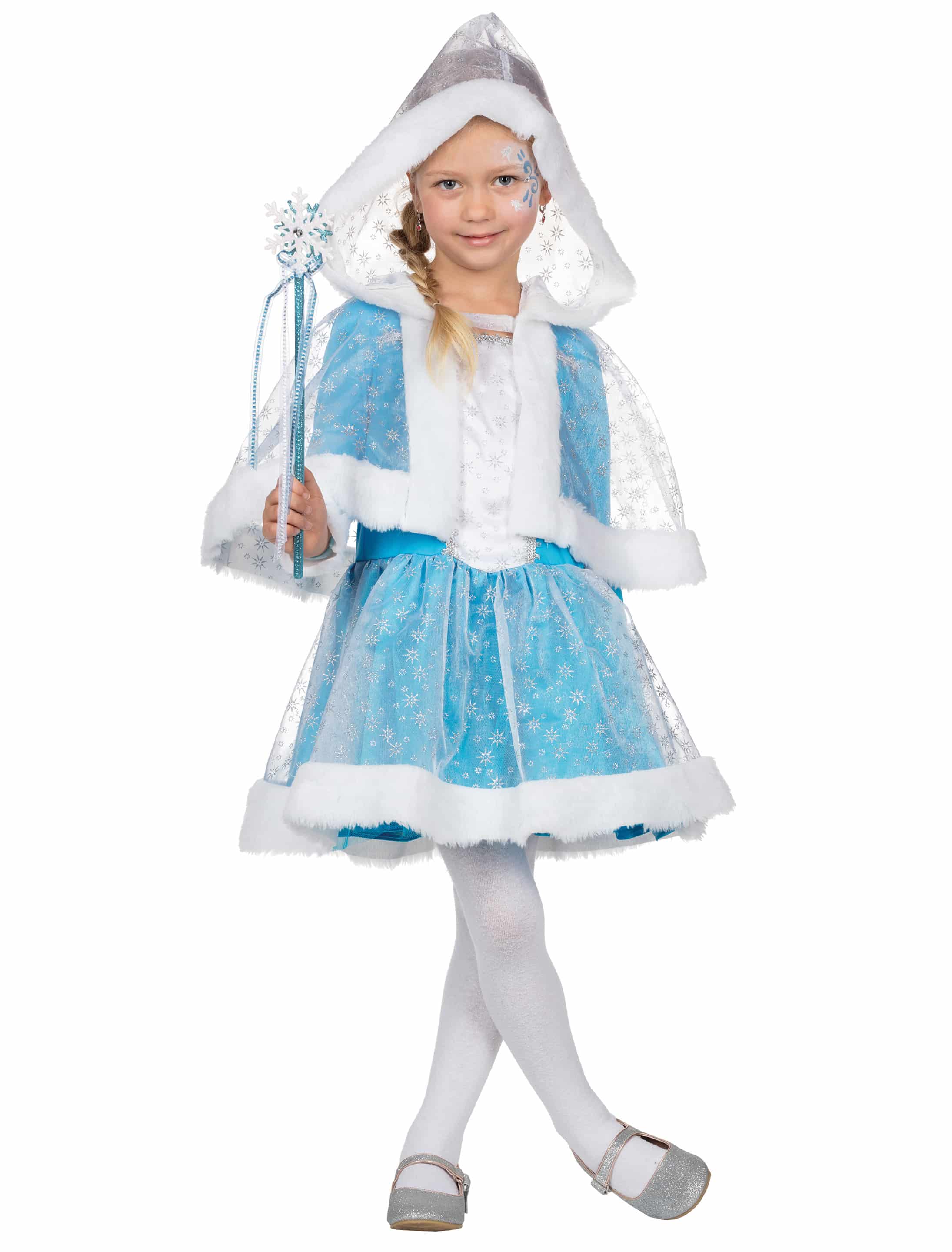 Kleid Schneeprinzessin Kinder hellblau 128