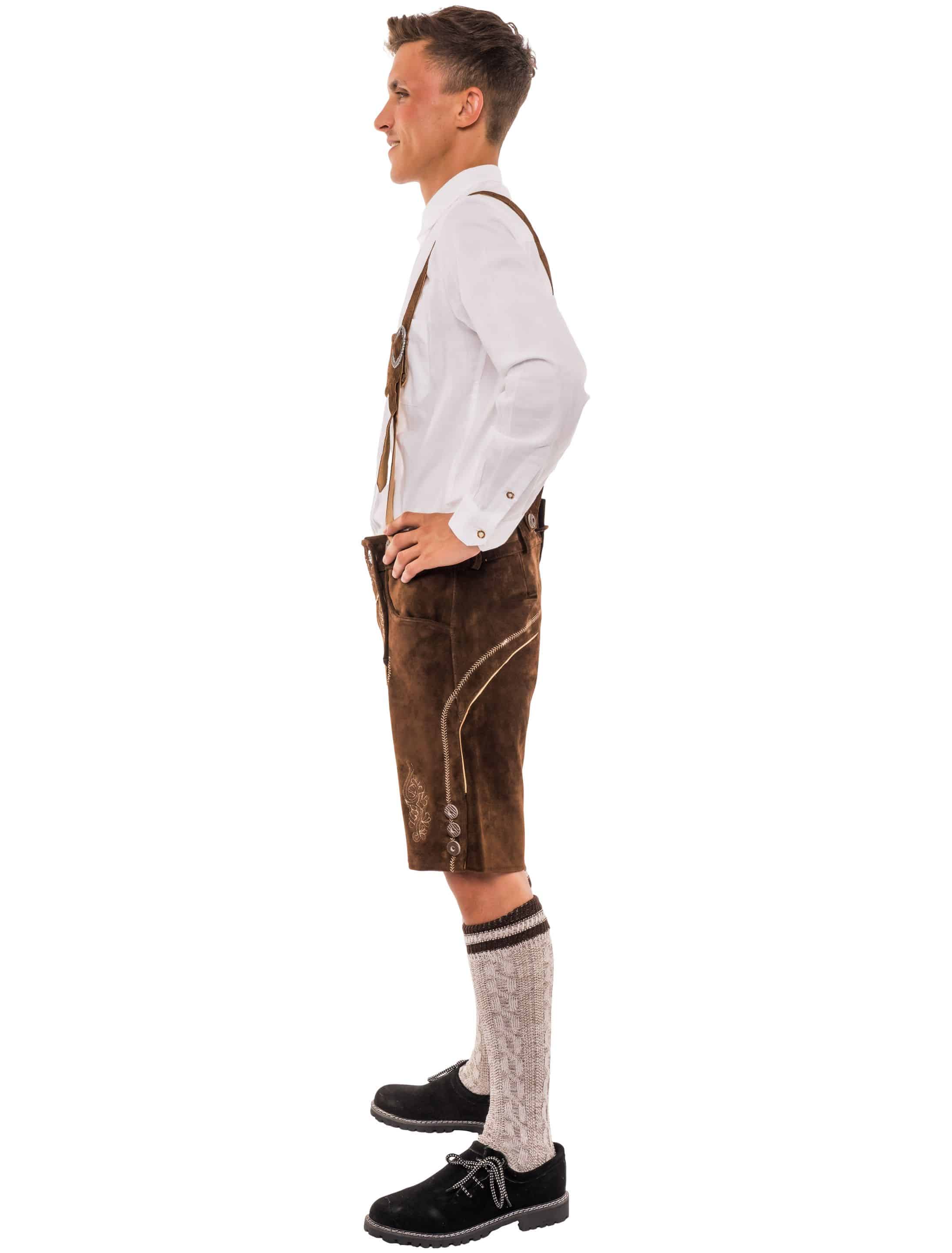 Lederhose Seppl Herren dunkelbraun L