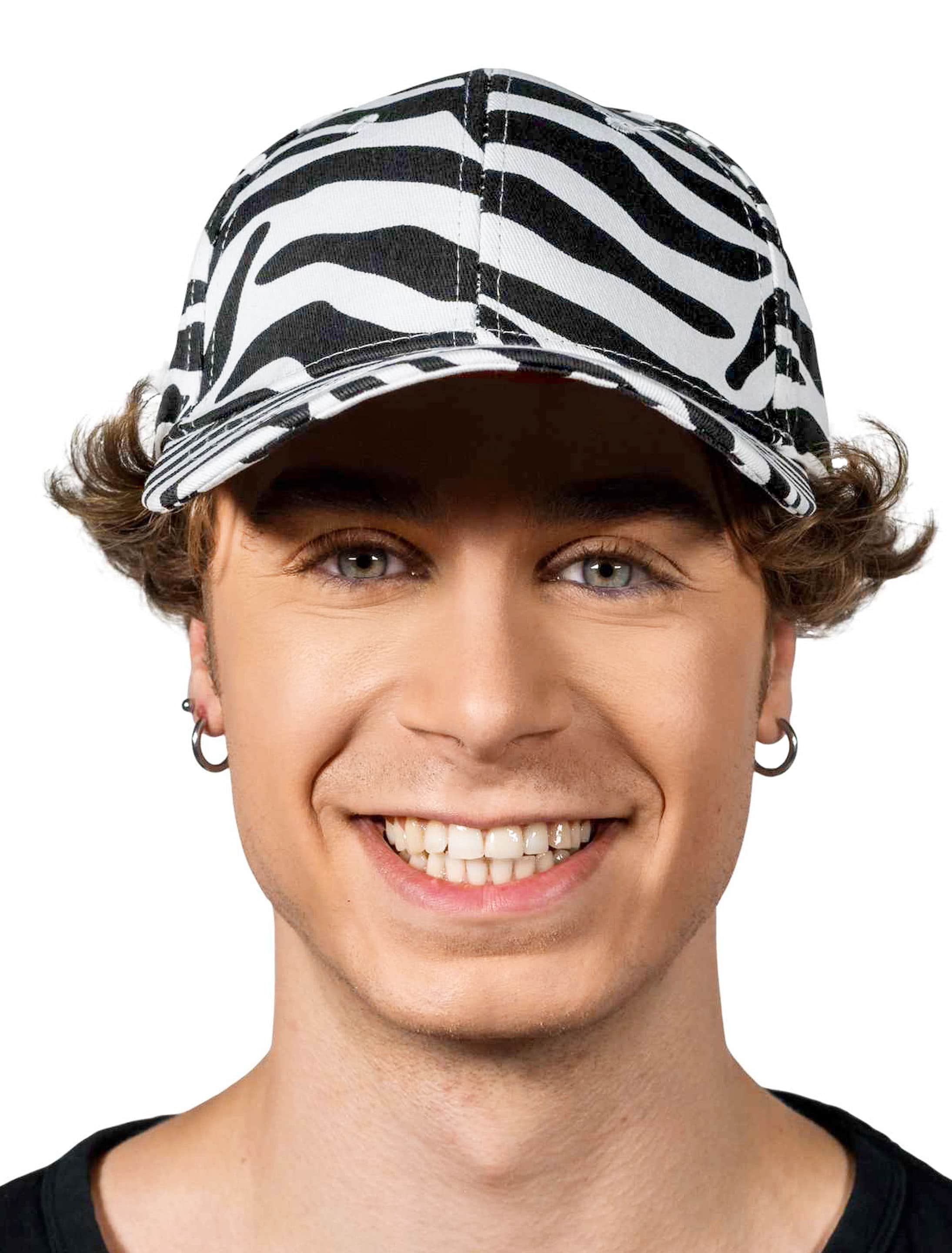 Baseball Cap Zebra schwarz/weiß