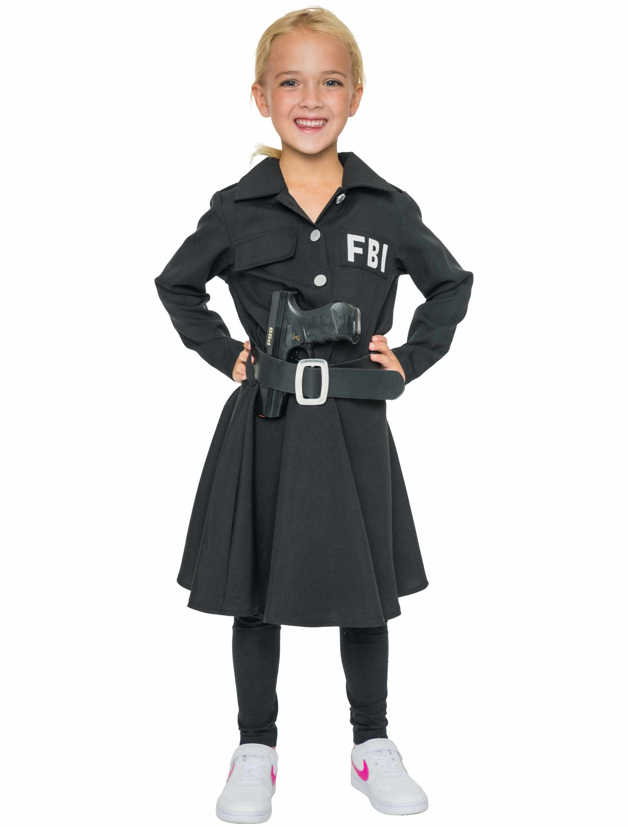 Kleid FBI Kinder schwarz 128