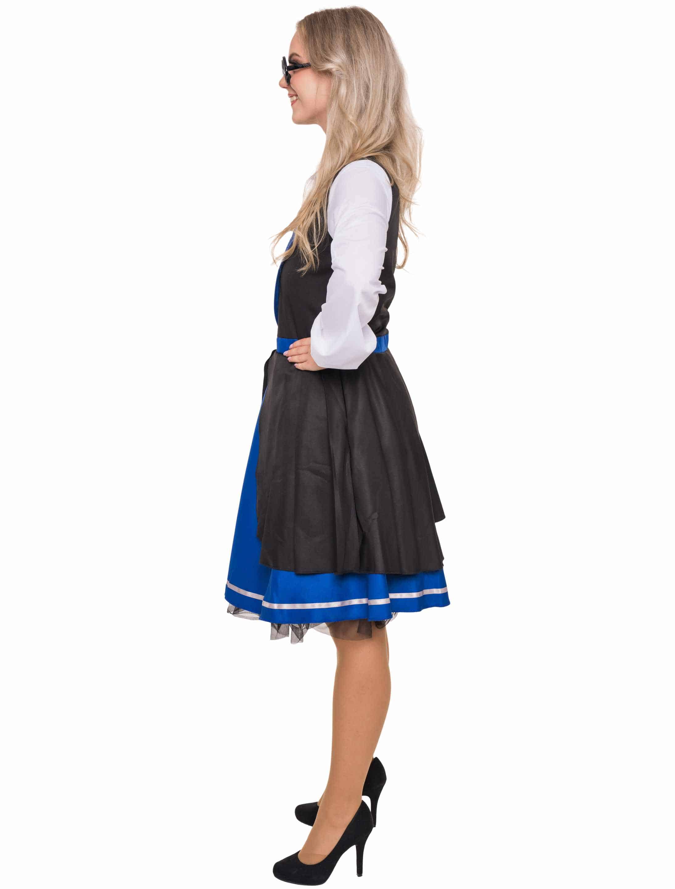 Kleid Zauberschülerin Damen schwarz/blau S