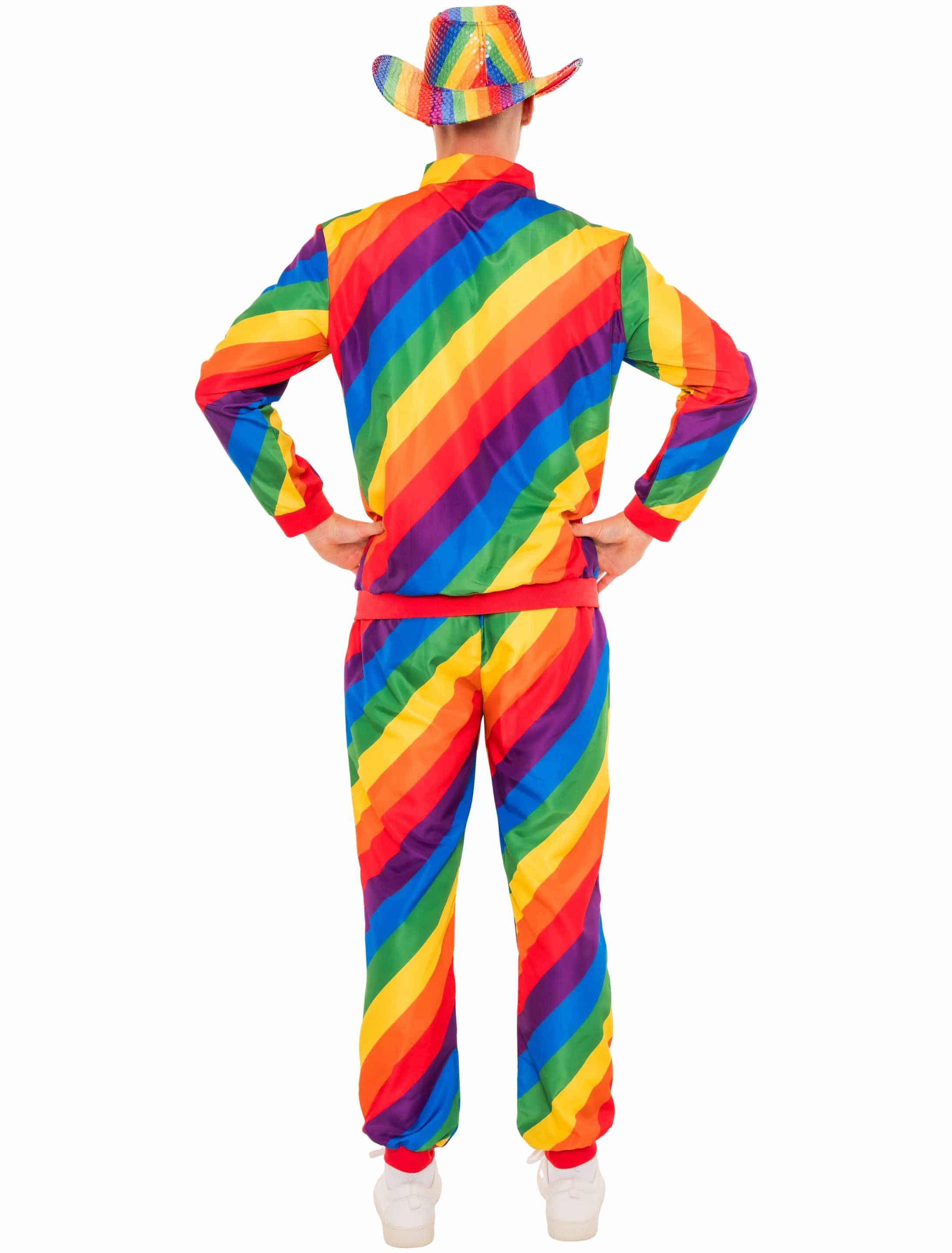 Jogginganzug 2-tlg. Gestreift Herren rainbow M/L