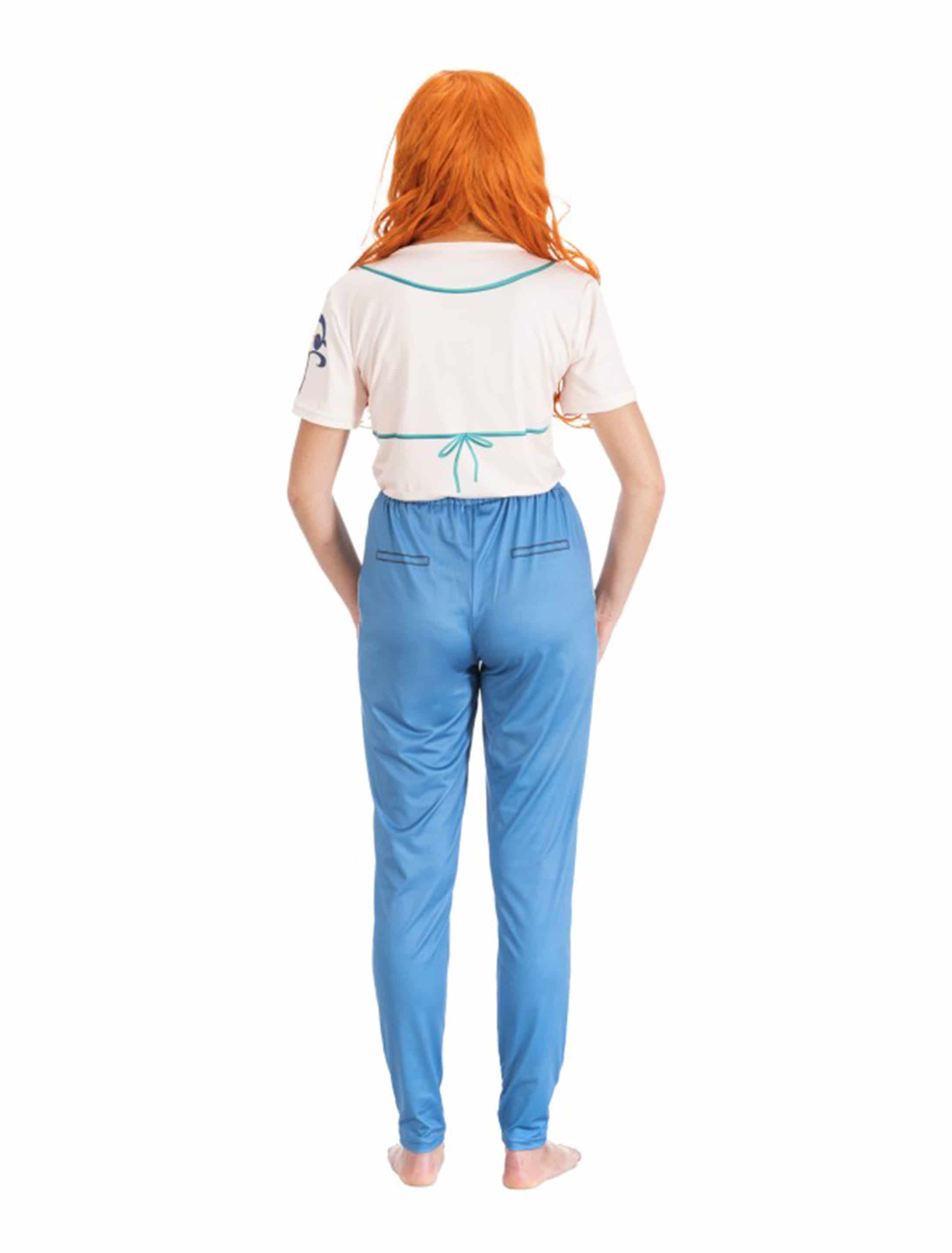 Kostüm Nami One Piece 2-tlg. Damen blau/weiß M