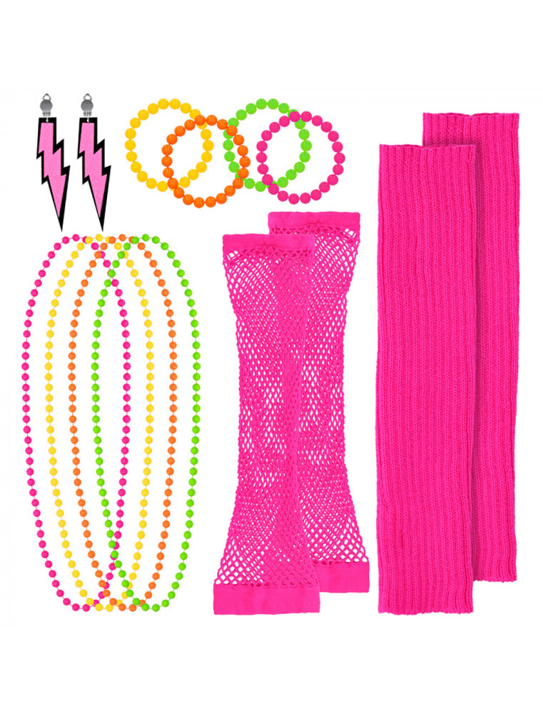 80's Set neon bunt 5-tlg.