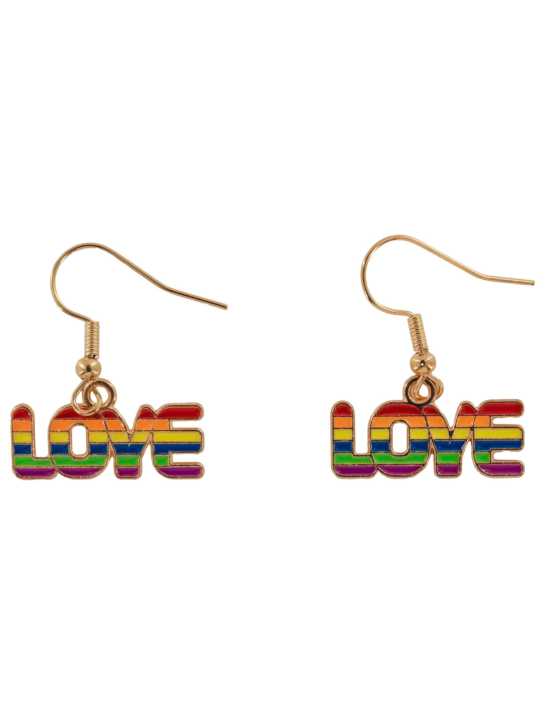 Ohrringe Regenbogen Love gold