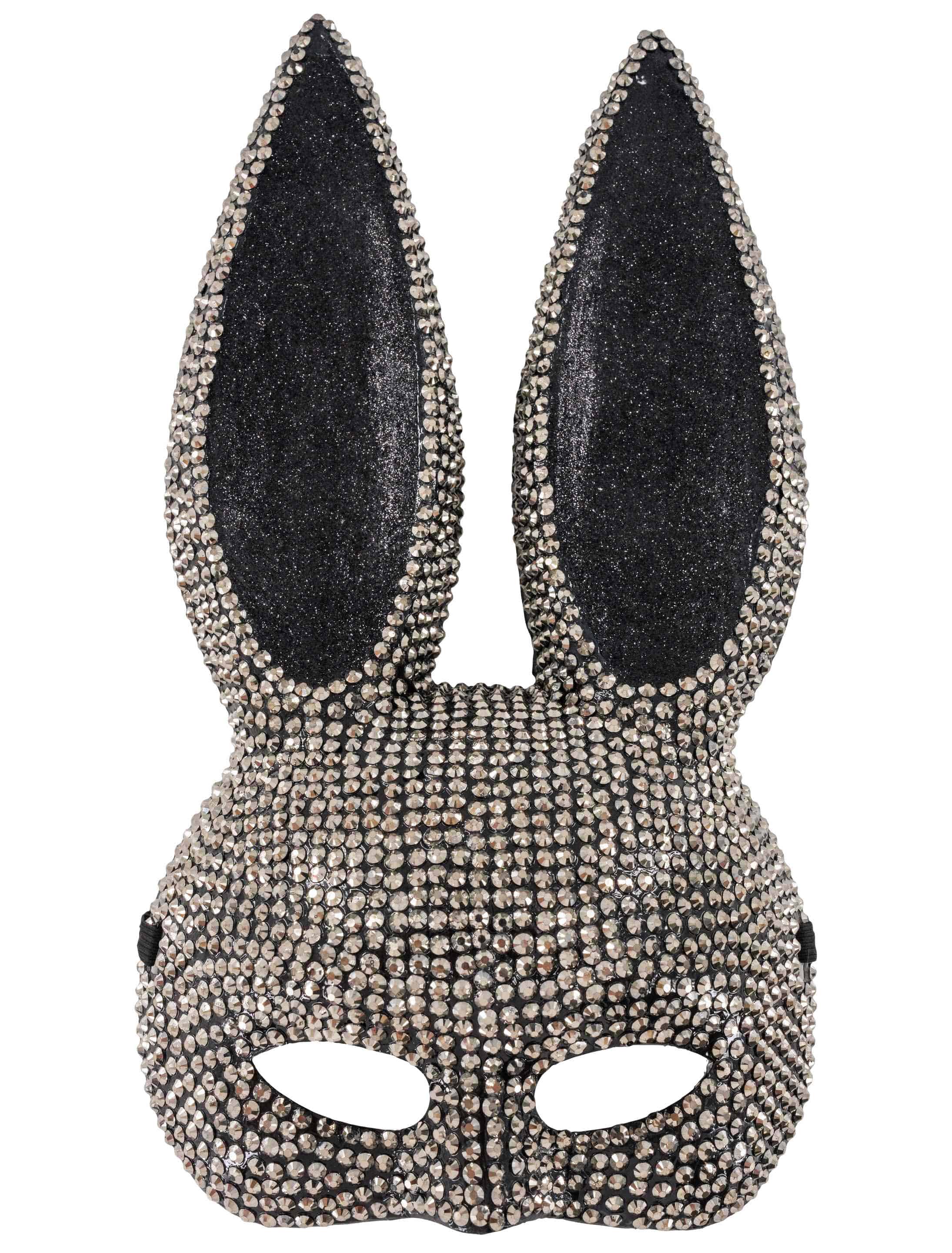 Maske Bunny schwarz/silber