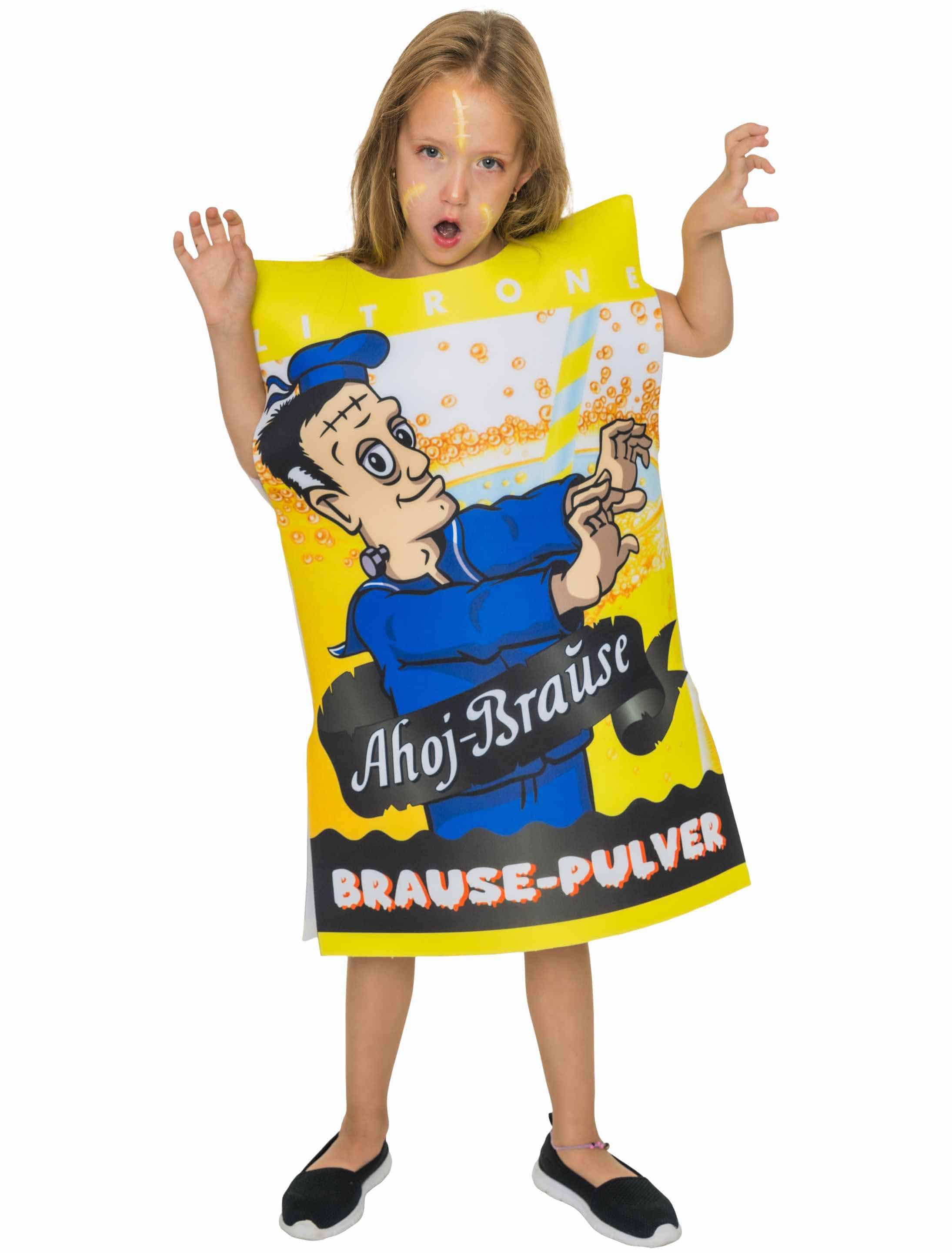 Kostüm Ahoj-Brause Halloween Kinder gelb one size