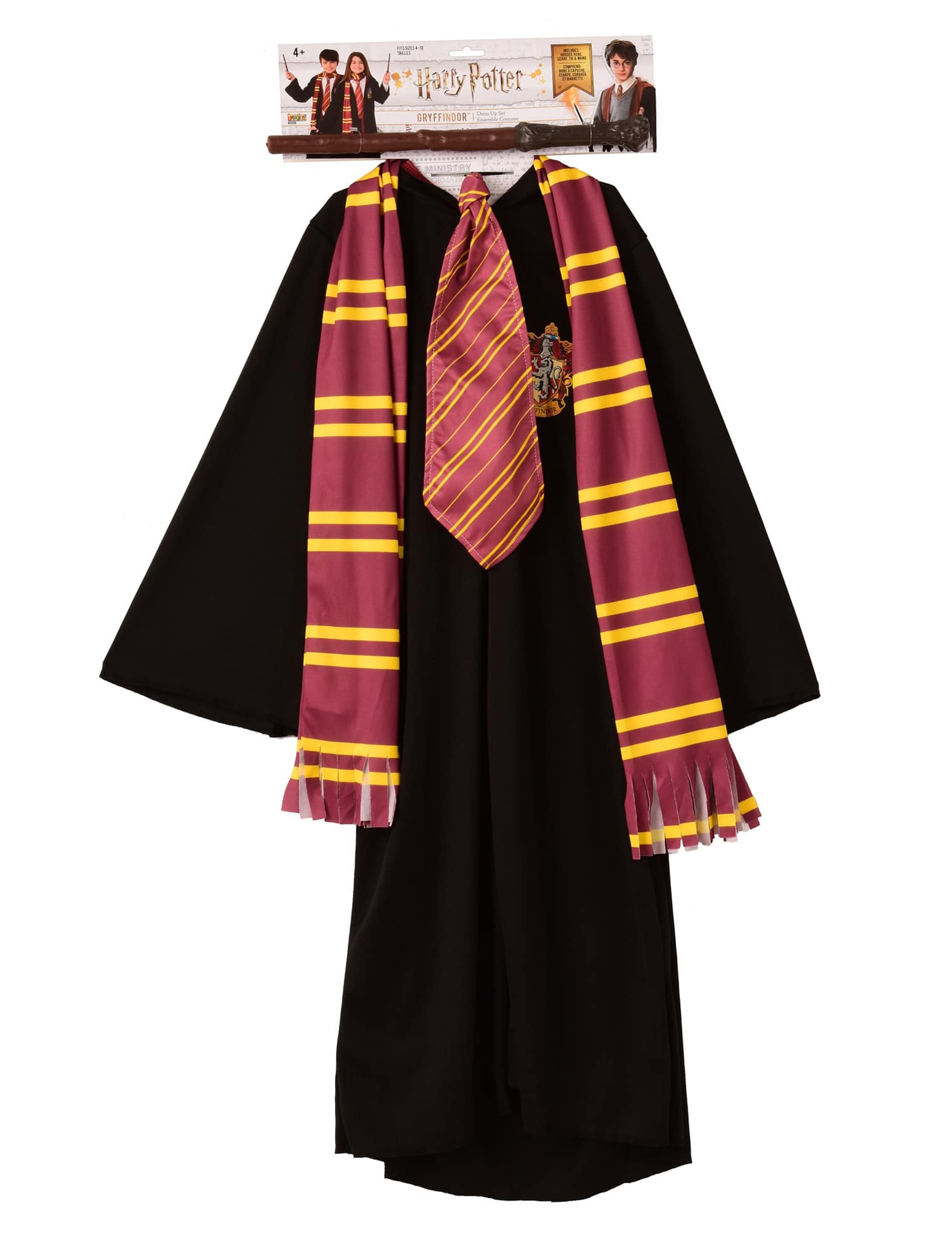 Harry Potter Gryffindor-Set 4tlg. schwarz/rot one size