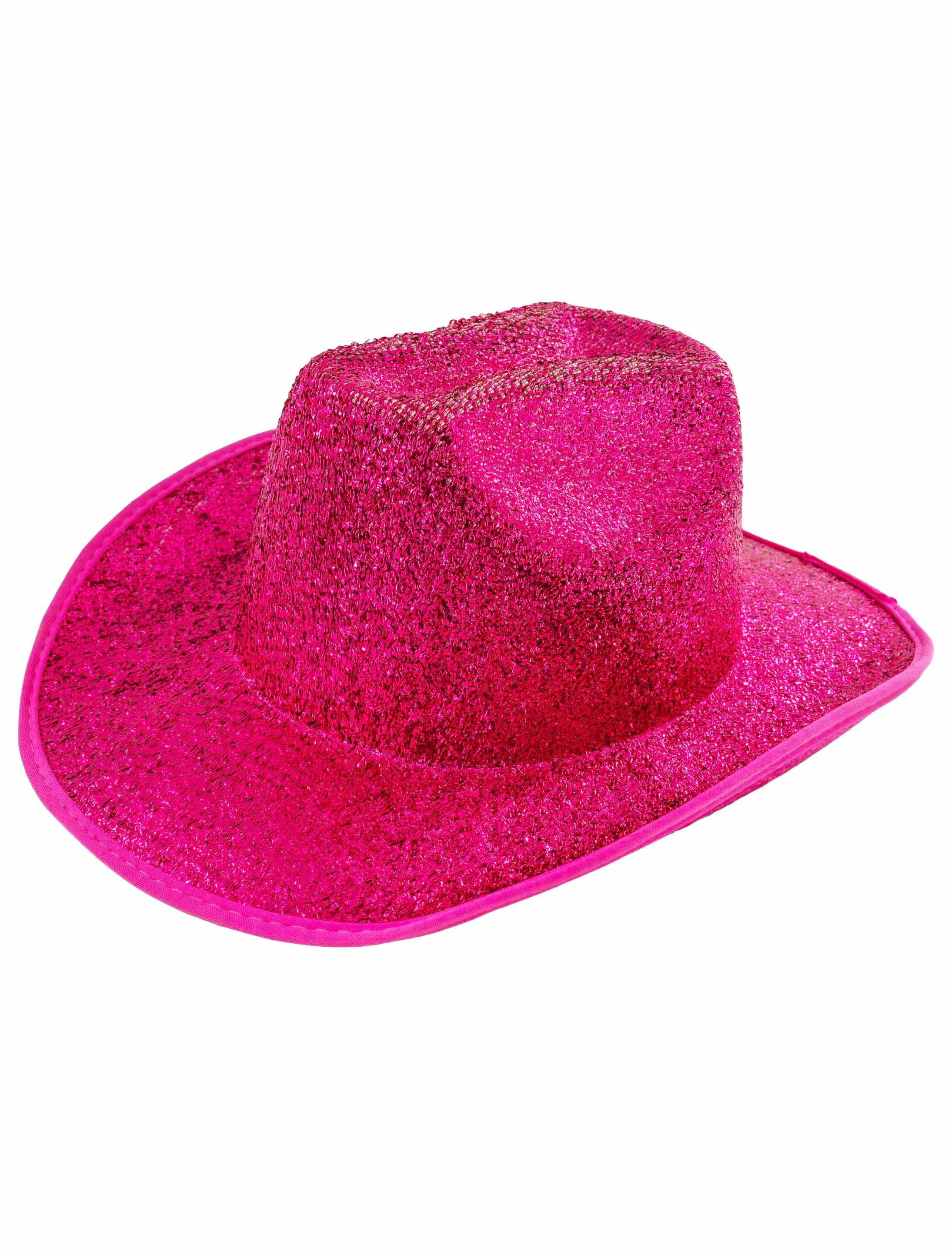 Cowboyhut Glitzer pink one size