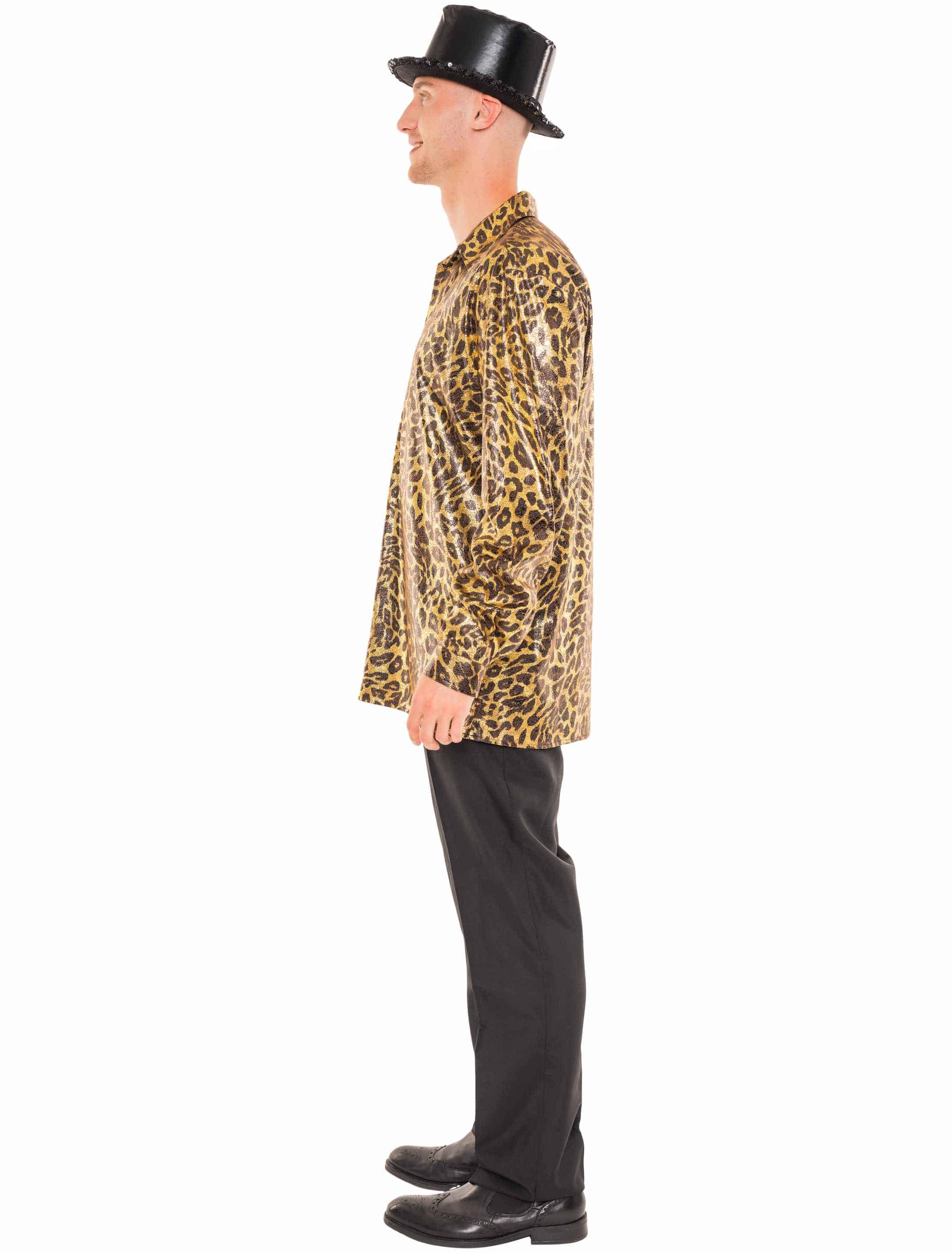 Hemd Leopard Herren beige/braun 2XL/3XL