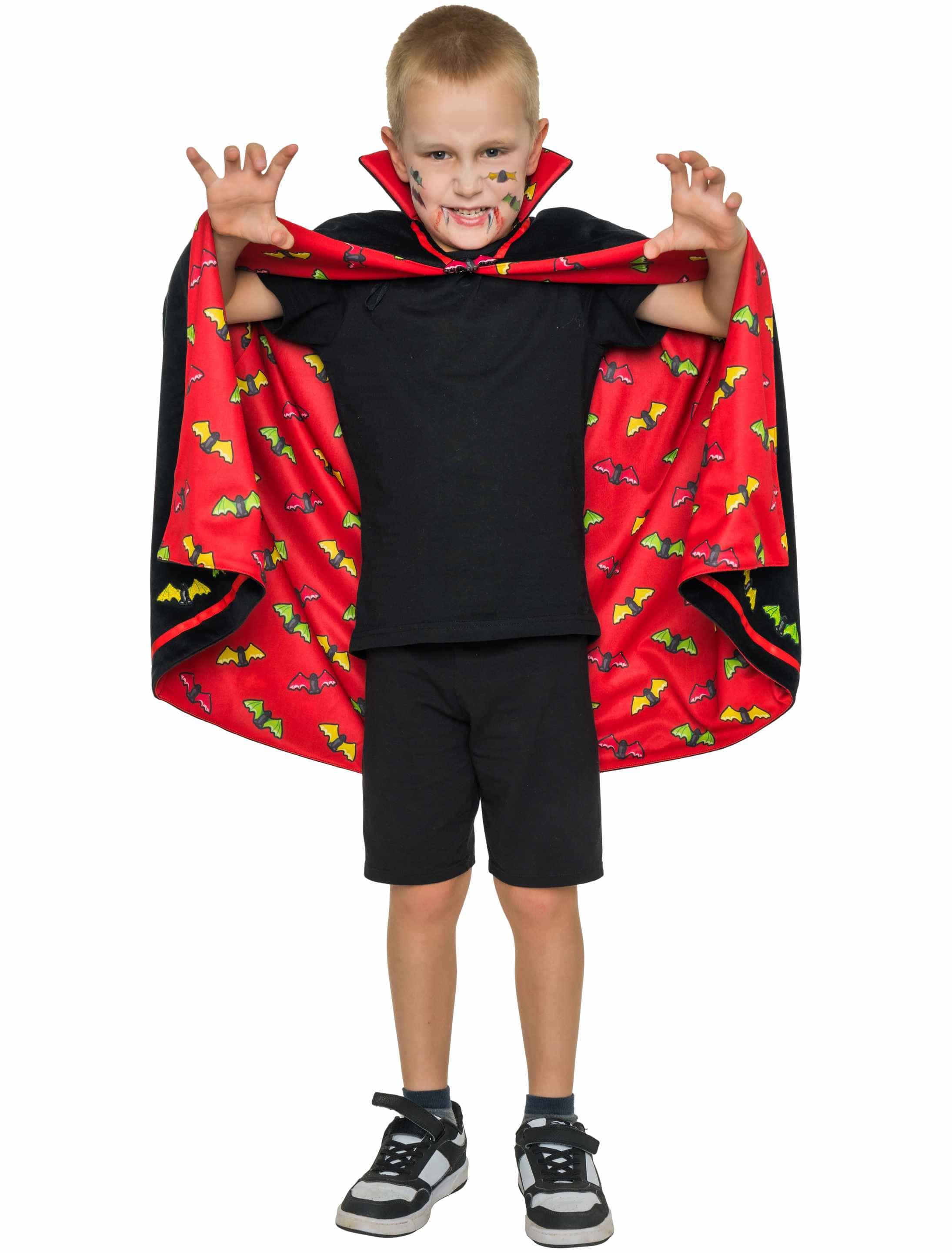 Cape HARIBO Vampire Plüsch schwarz/rot one size