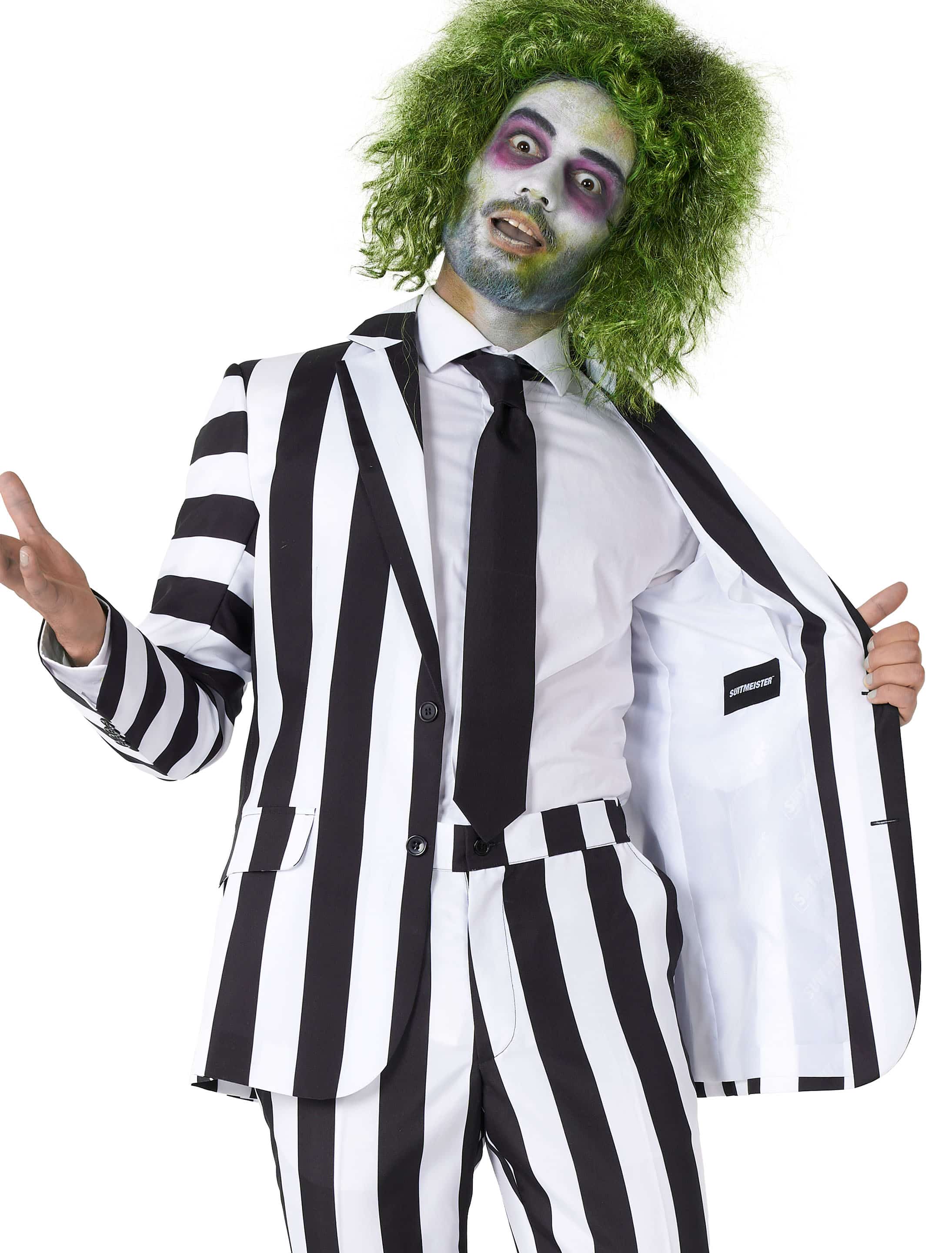 Opposuits Anzug Beetlejuice 3tlg. Herren schwarz/weiß M