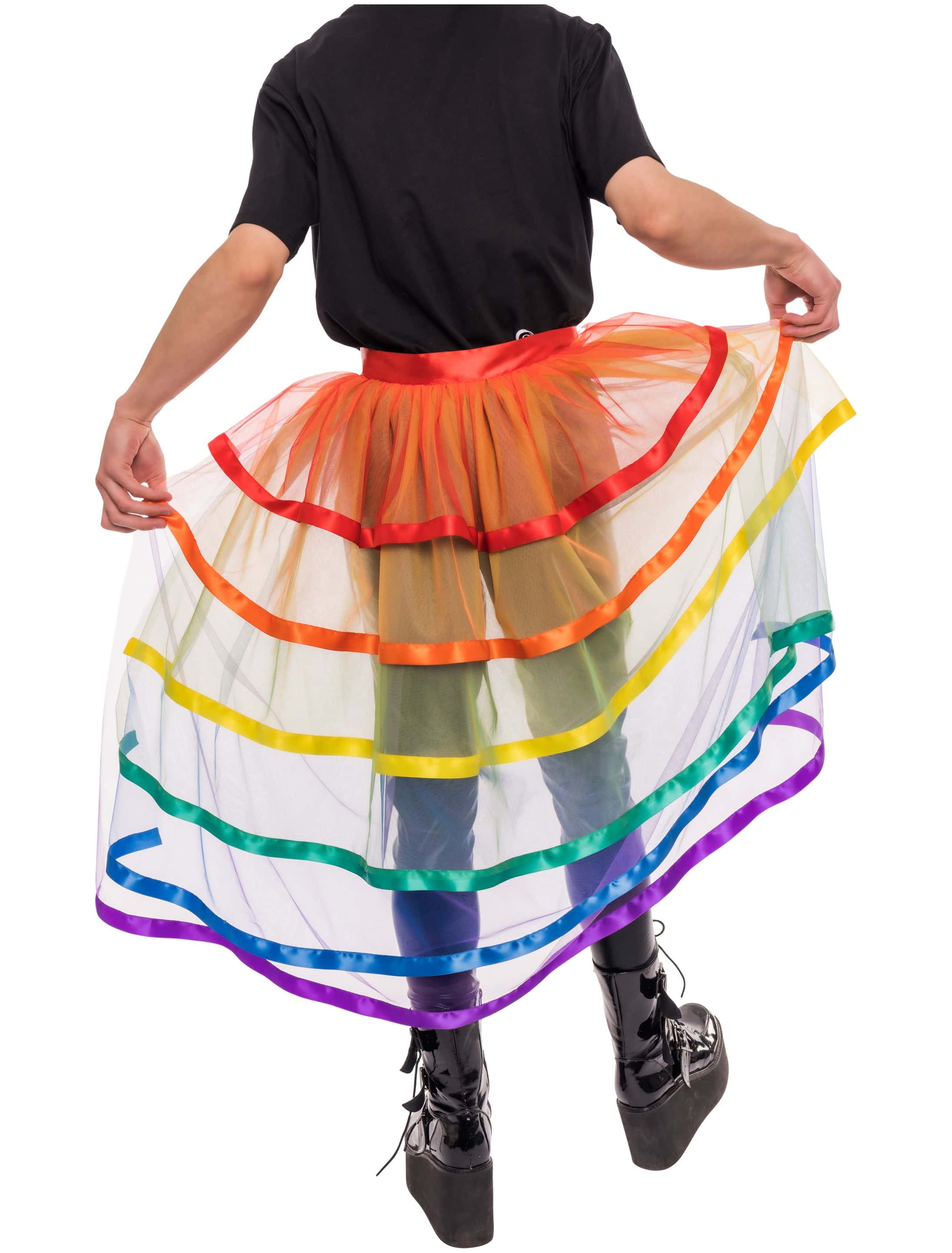 Rock Rainbow mehrlagig Damen bunt one size