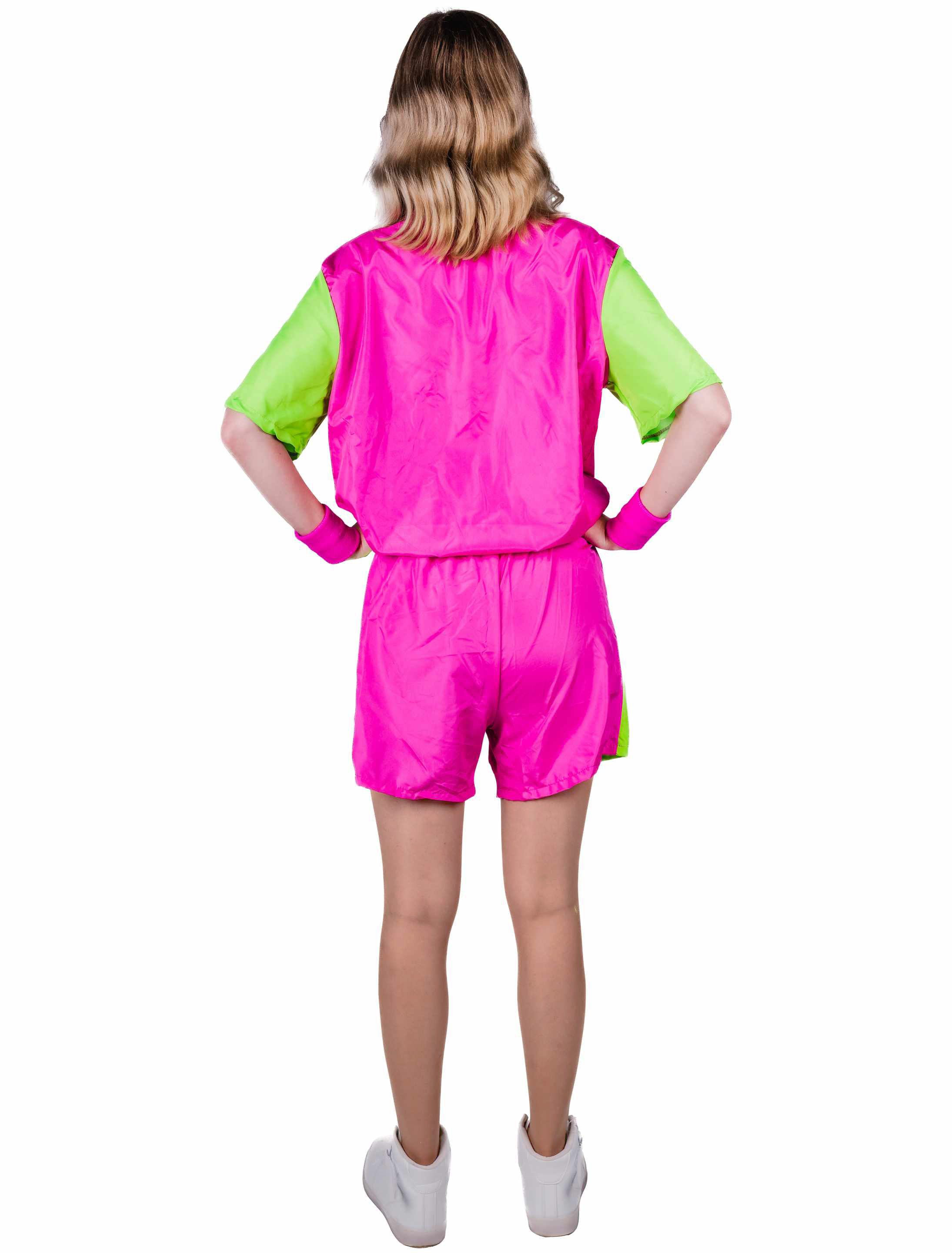 Jogginganzug 80er kurz  2-tlg. Damen neonpink S/M