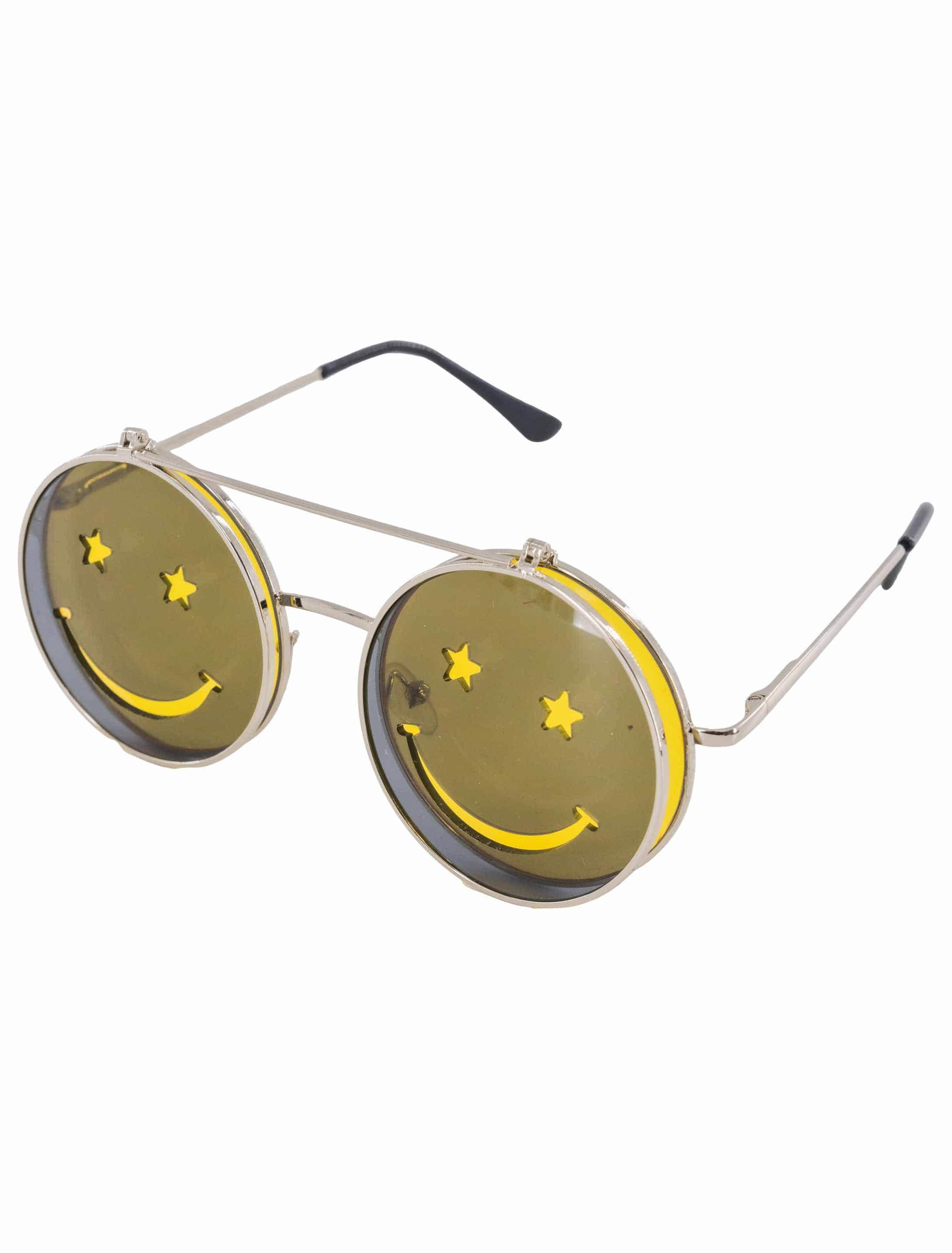 Brille Smile klappbar schwarz/gelb