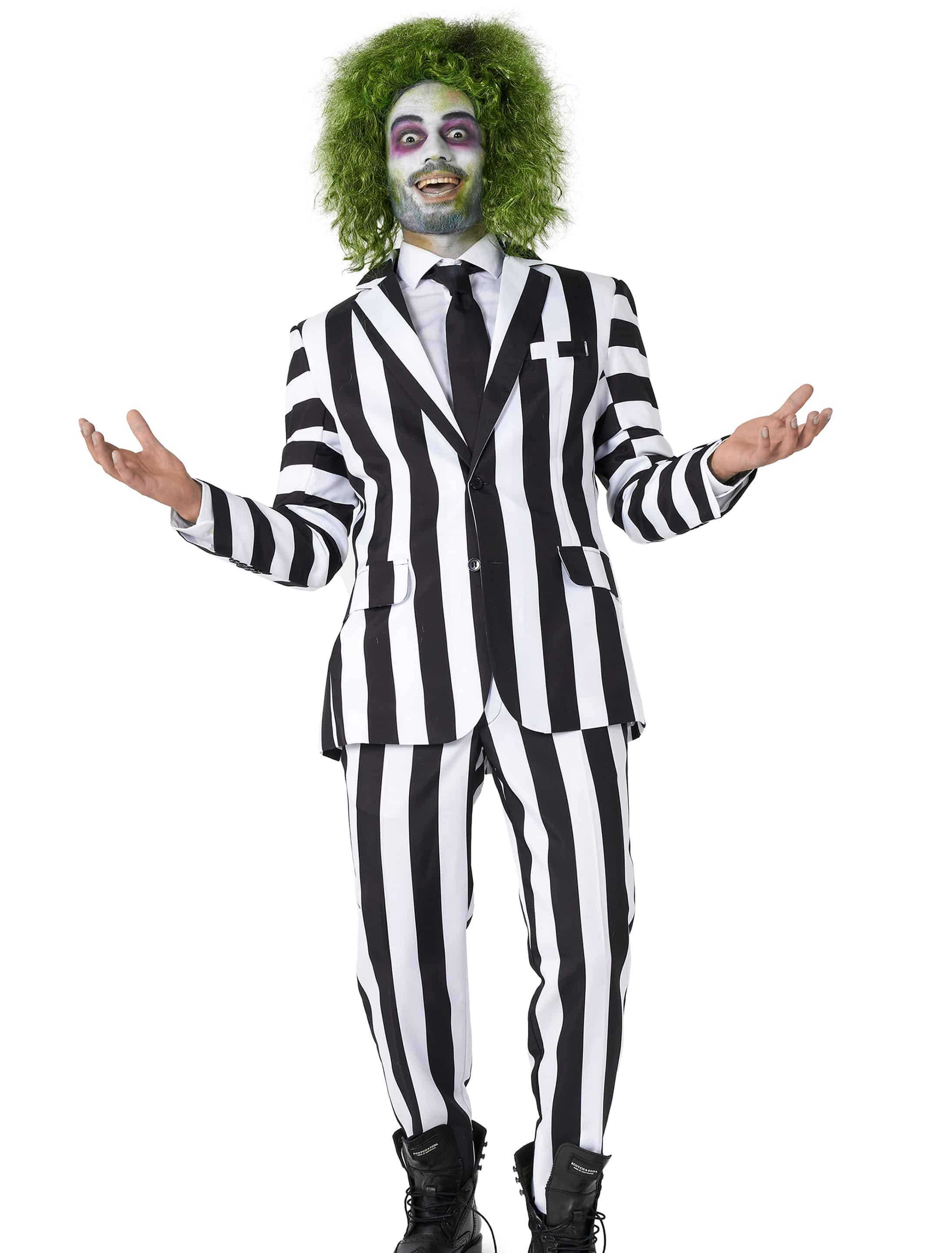 Opposuits Anzug Beetlejuice 3tlg. Herren schwarz/weiß M