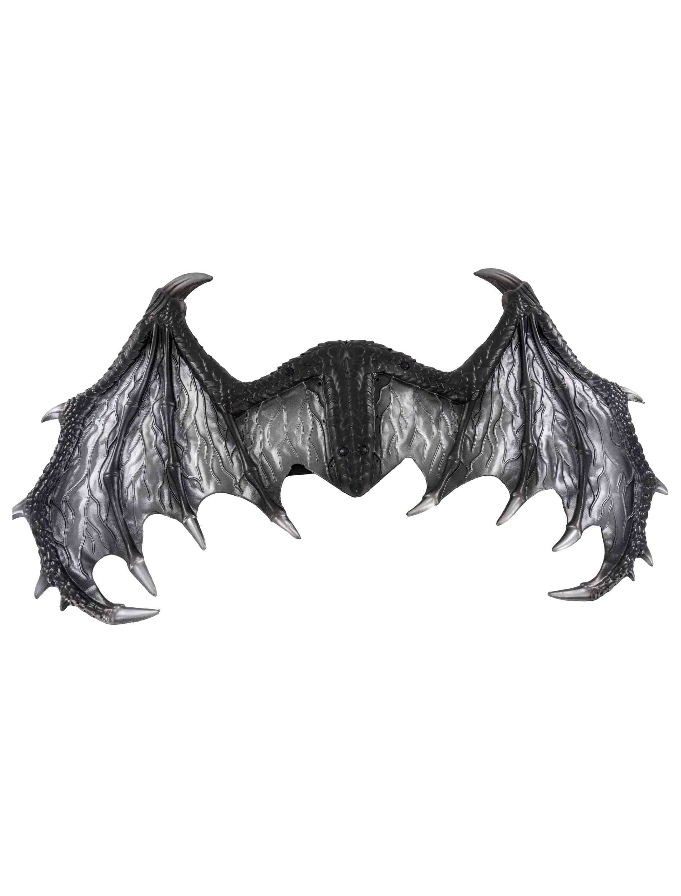 Flügel Fledermaus 63cm schwarz/silber