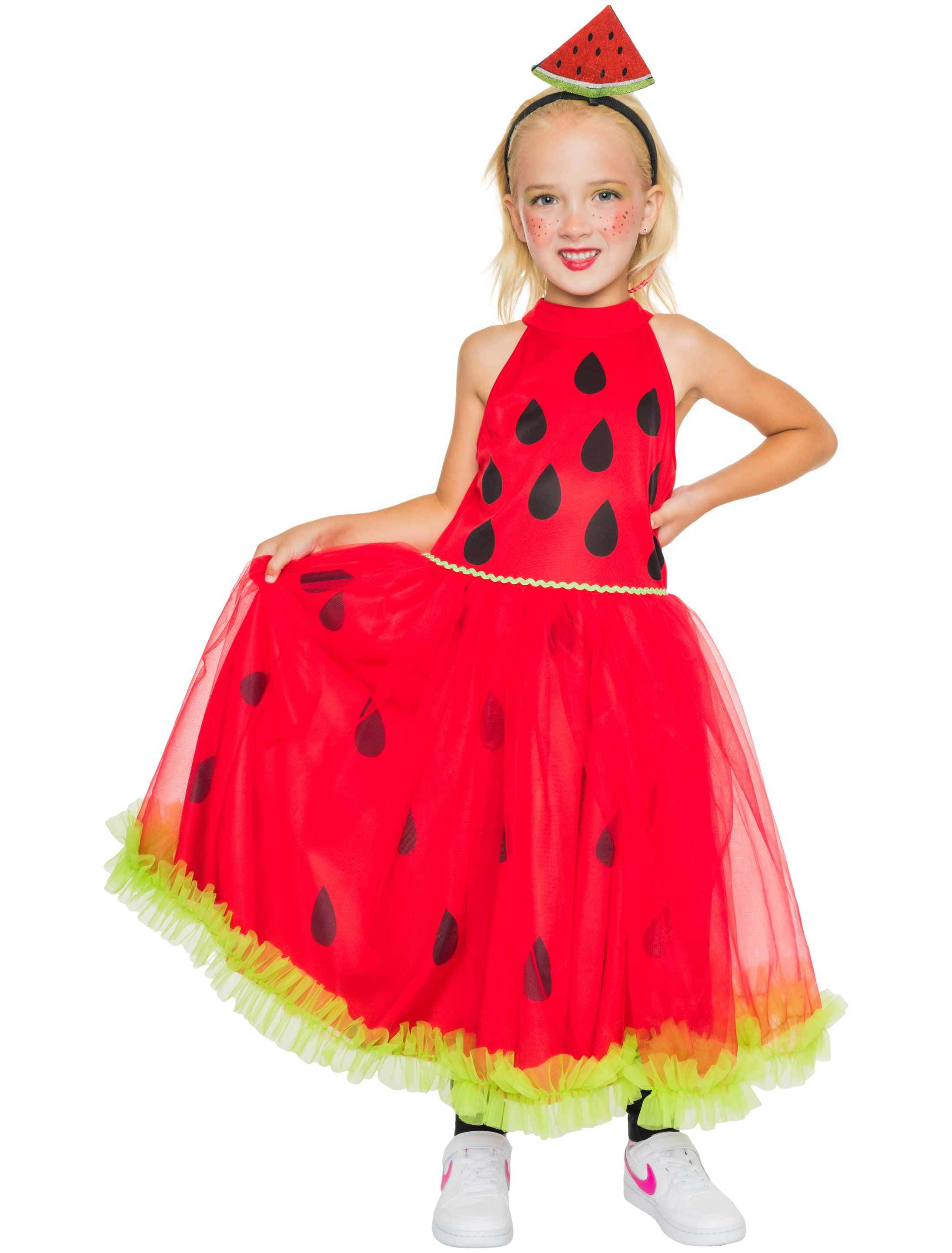 Kleid Wassermelone Kinder rot 116