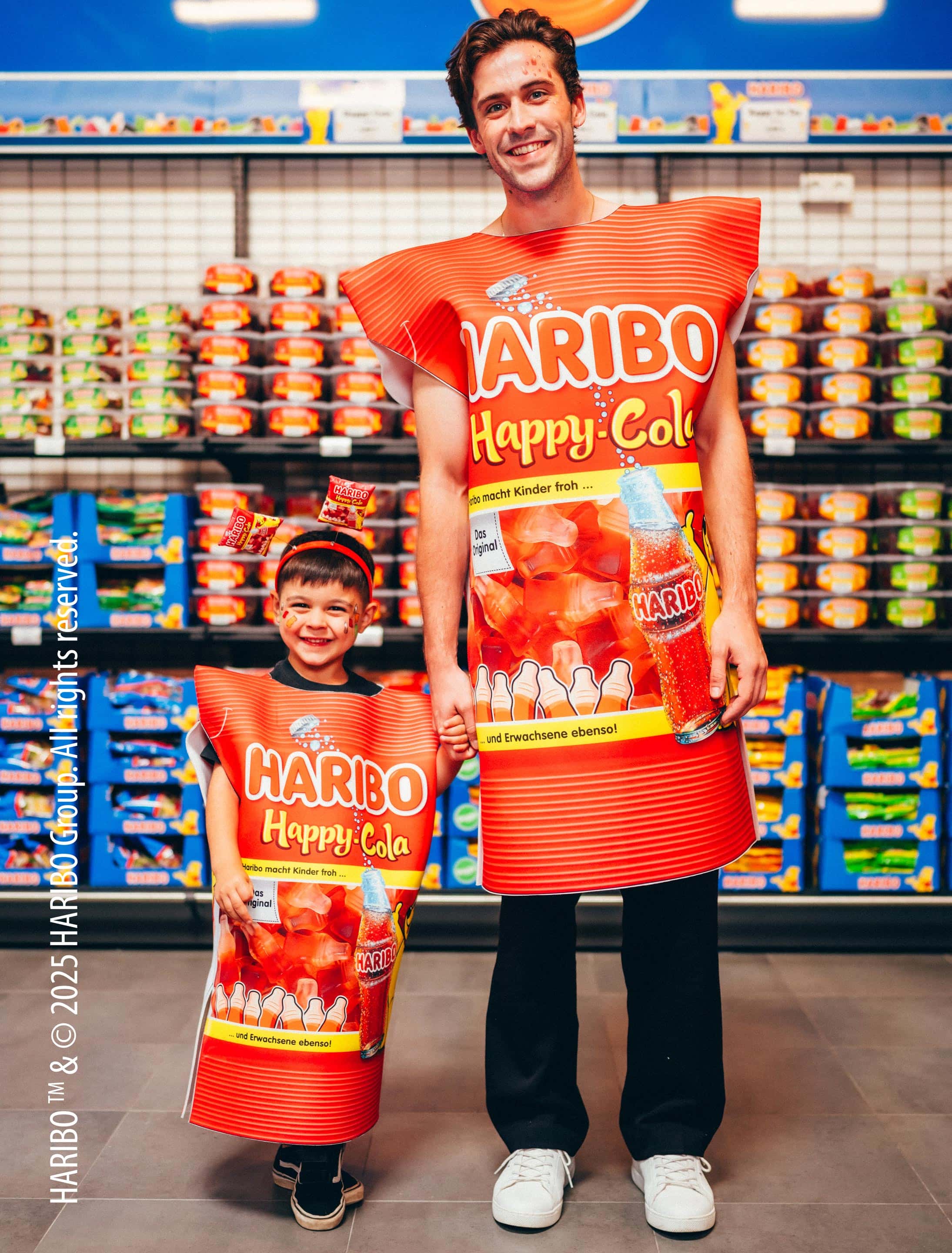 Kostüm HARIBO Happy-Cola Kinder Kinder bunt one size