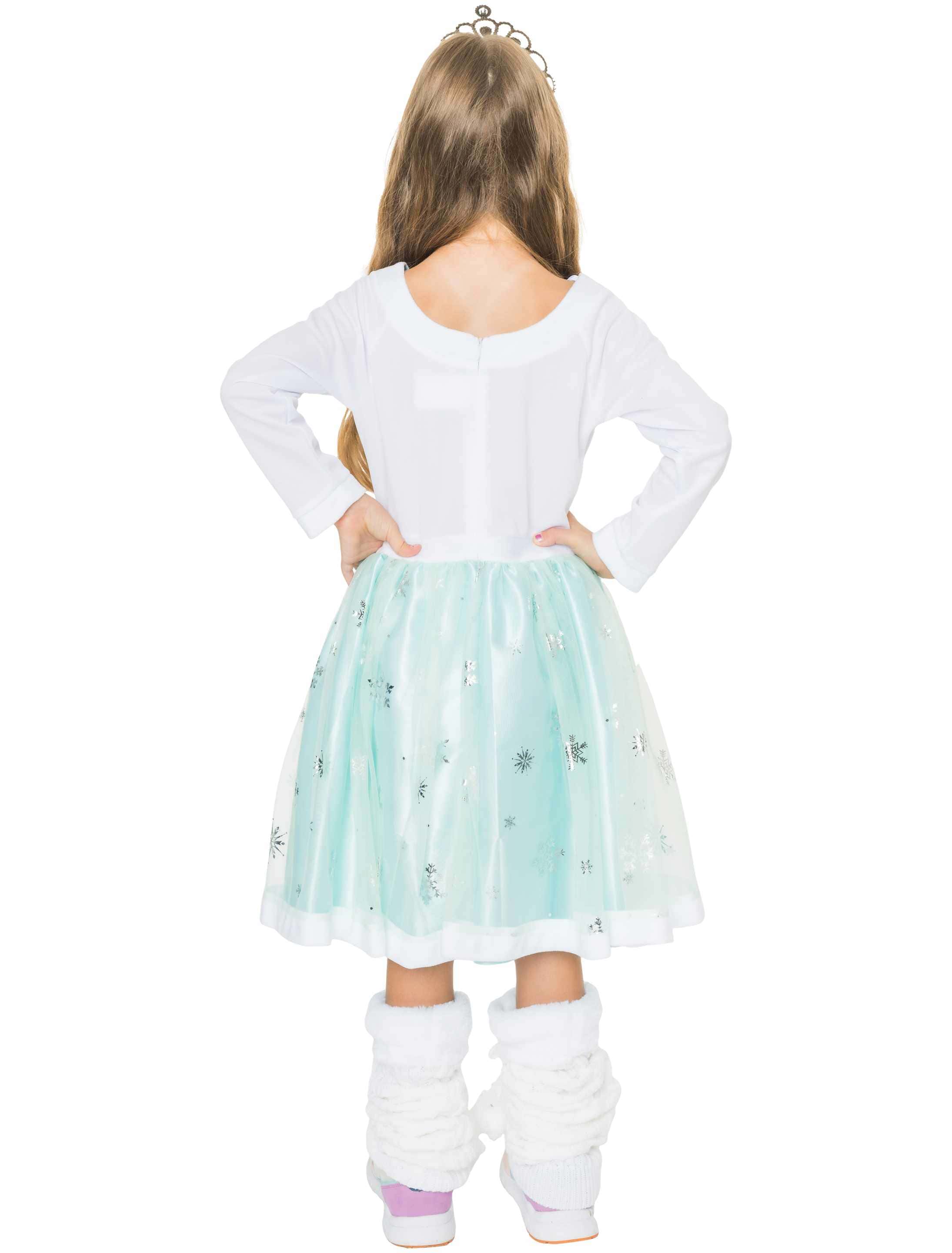 Kleid Eisprinzessin Kinder türkis/weiß 116