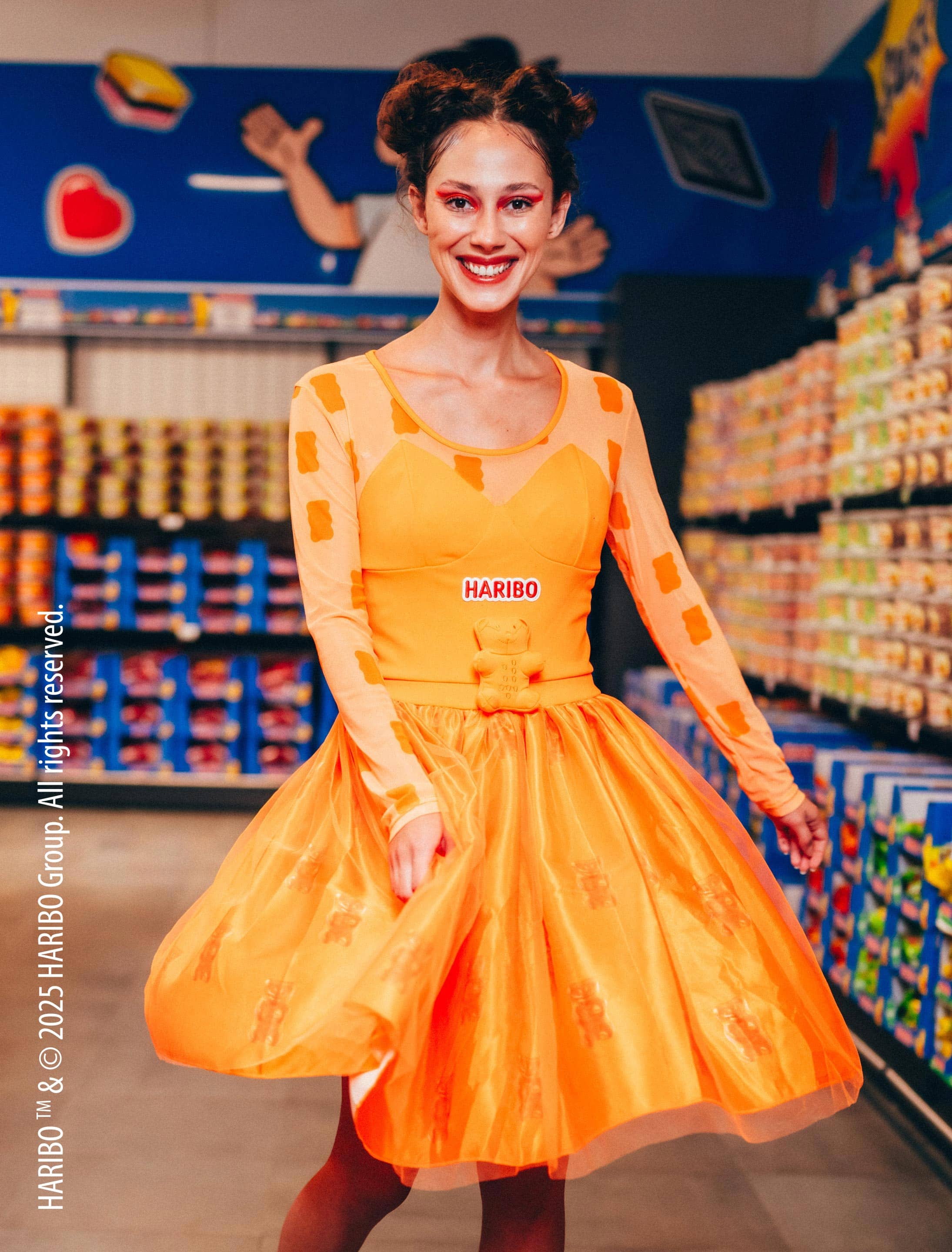 Kleid HARIBO Goldbären Damen orange XS